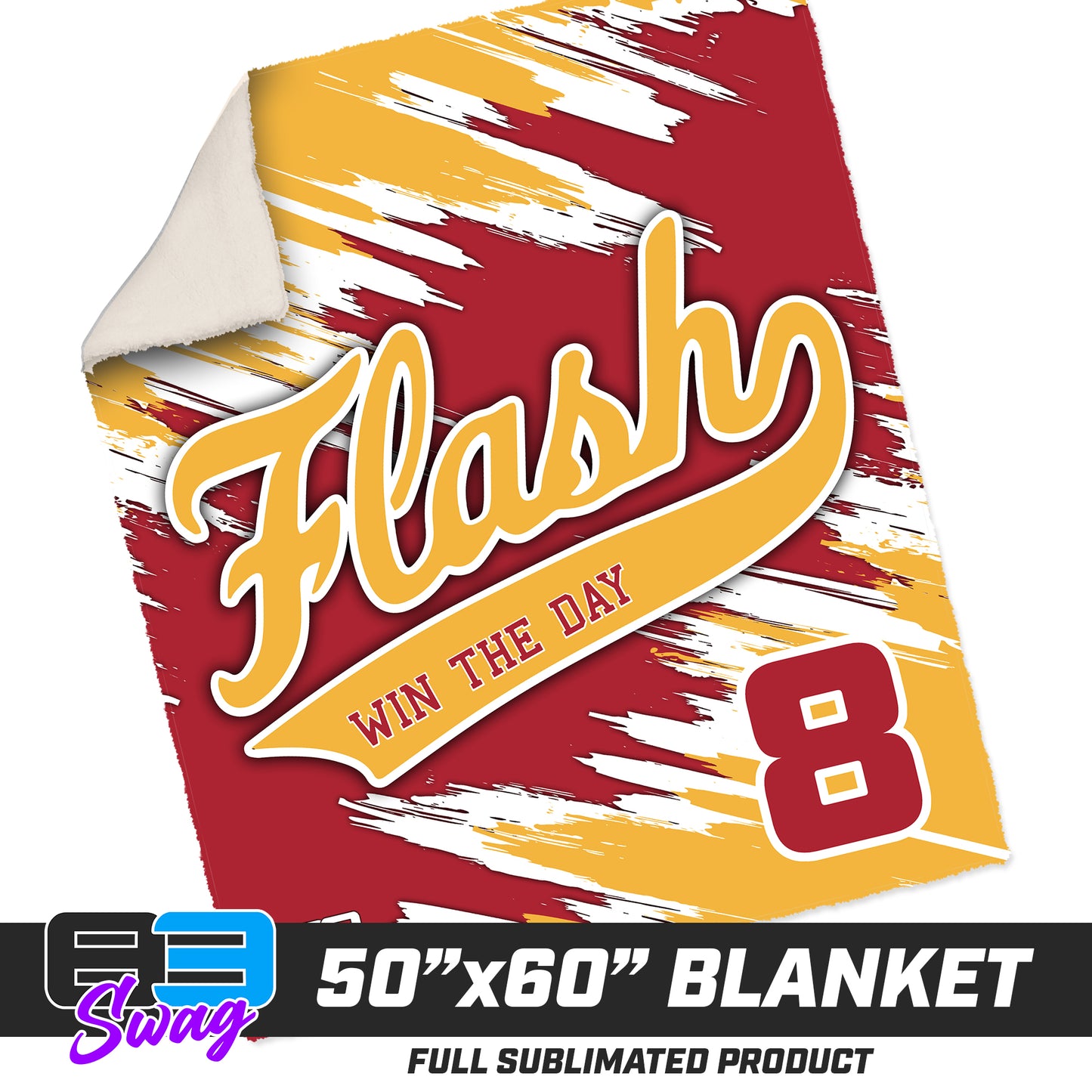 50”x60” Plush Sherpa Blanket - Flash Baseball