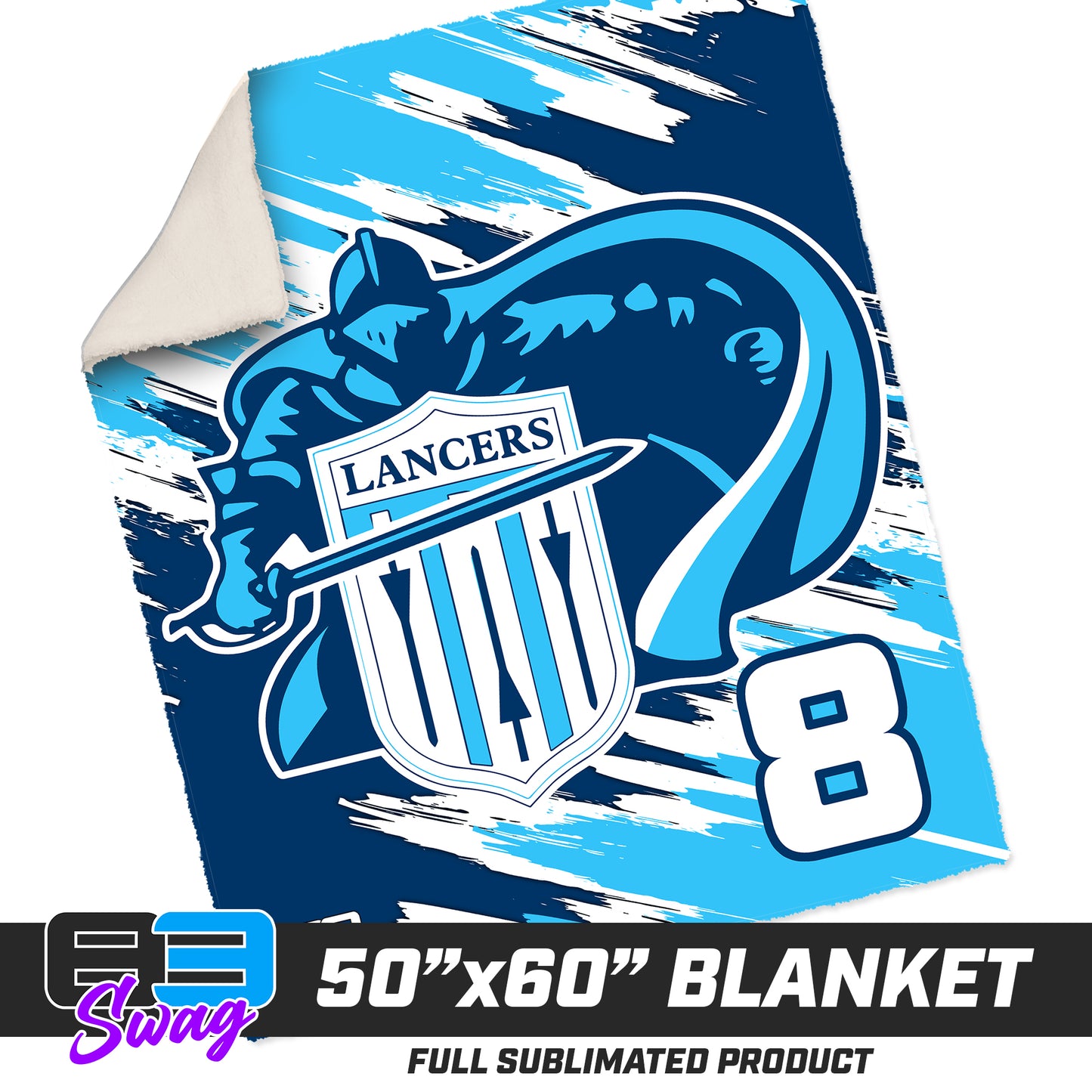 50”x60” Plush Sherpa Blanket - Belleville East Lancers