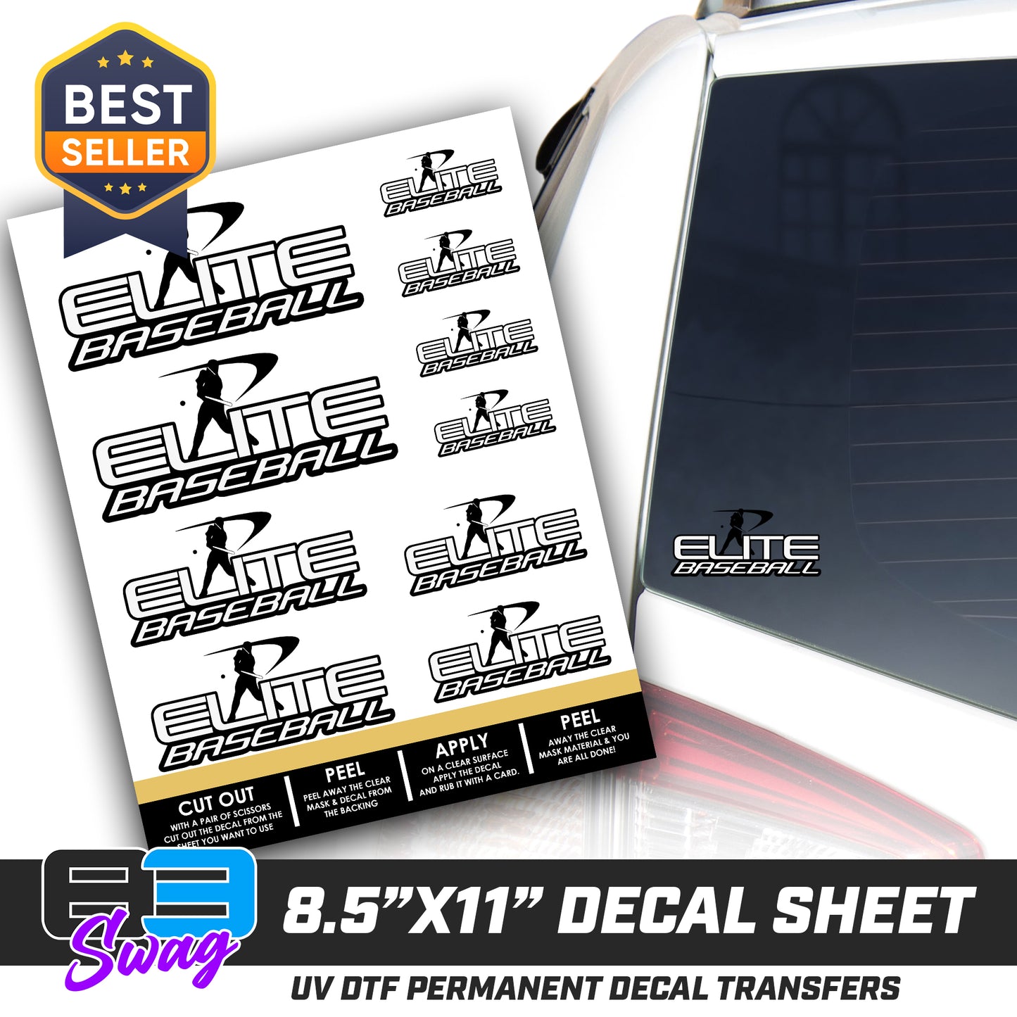 Logo Decal Pack Sheet - Elite Baseball