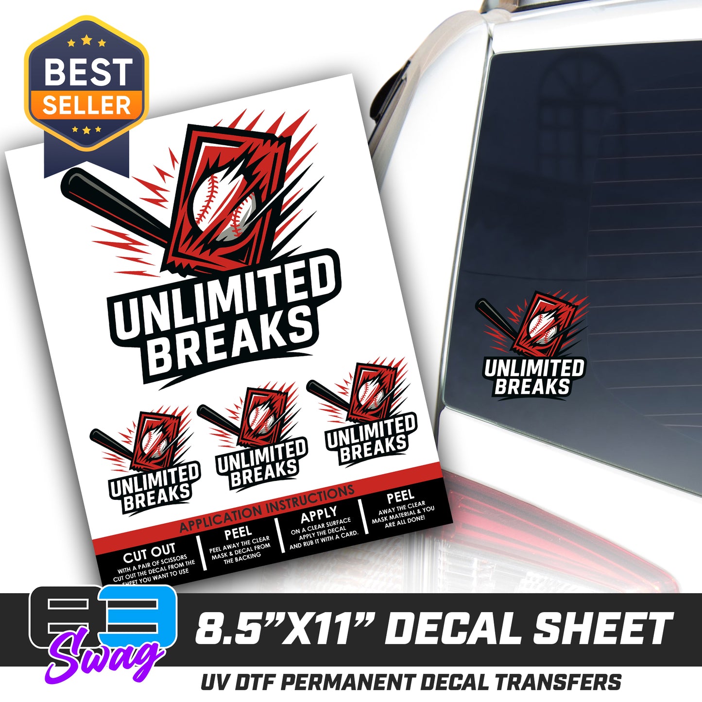 Logo Decal Pack Sheet - Unlimited Breaks