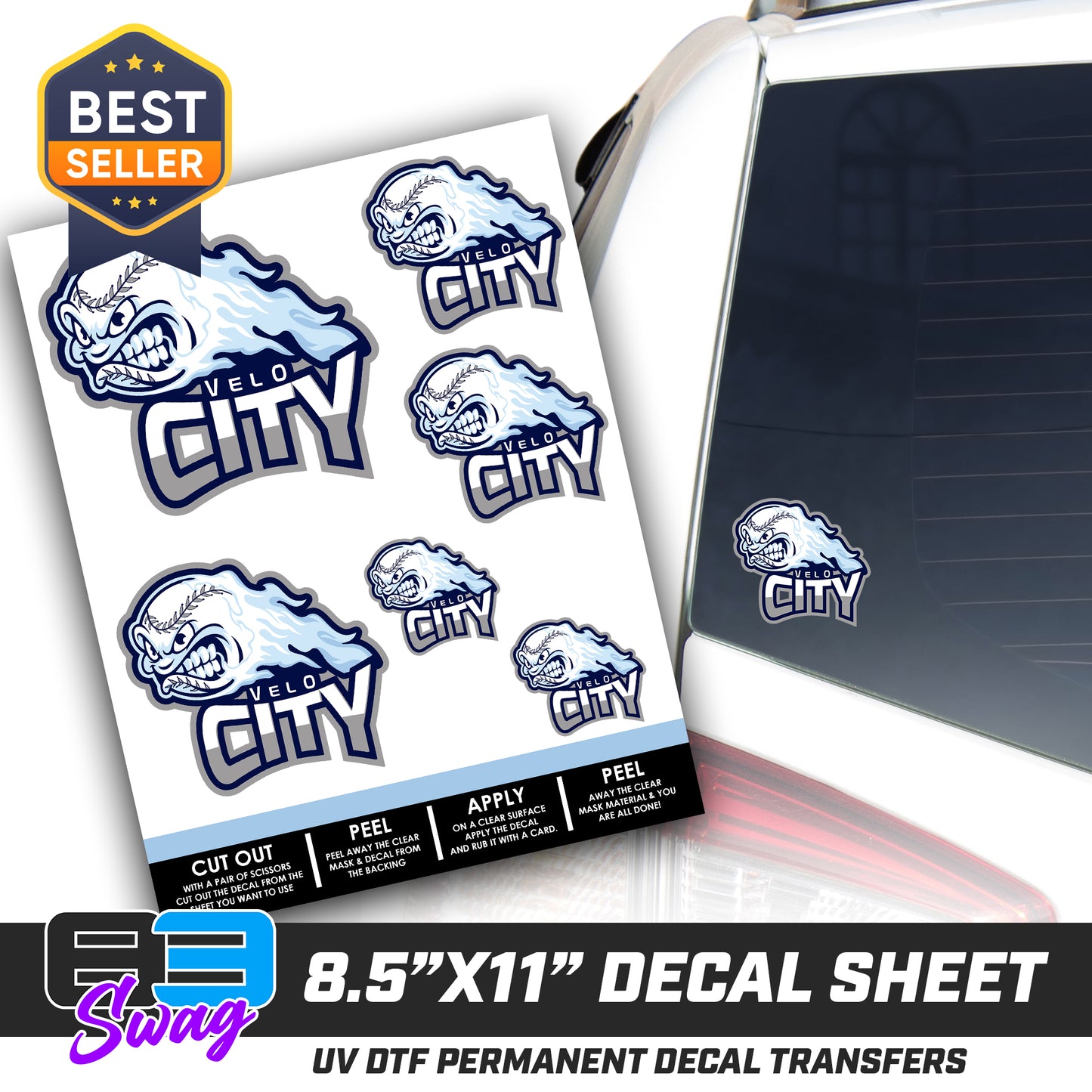 Logo Decal Pack Sheet - Velocity Baseball