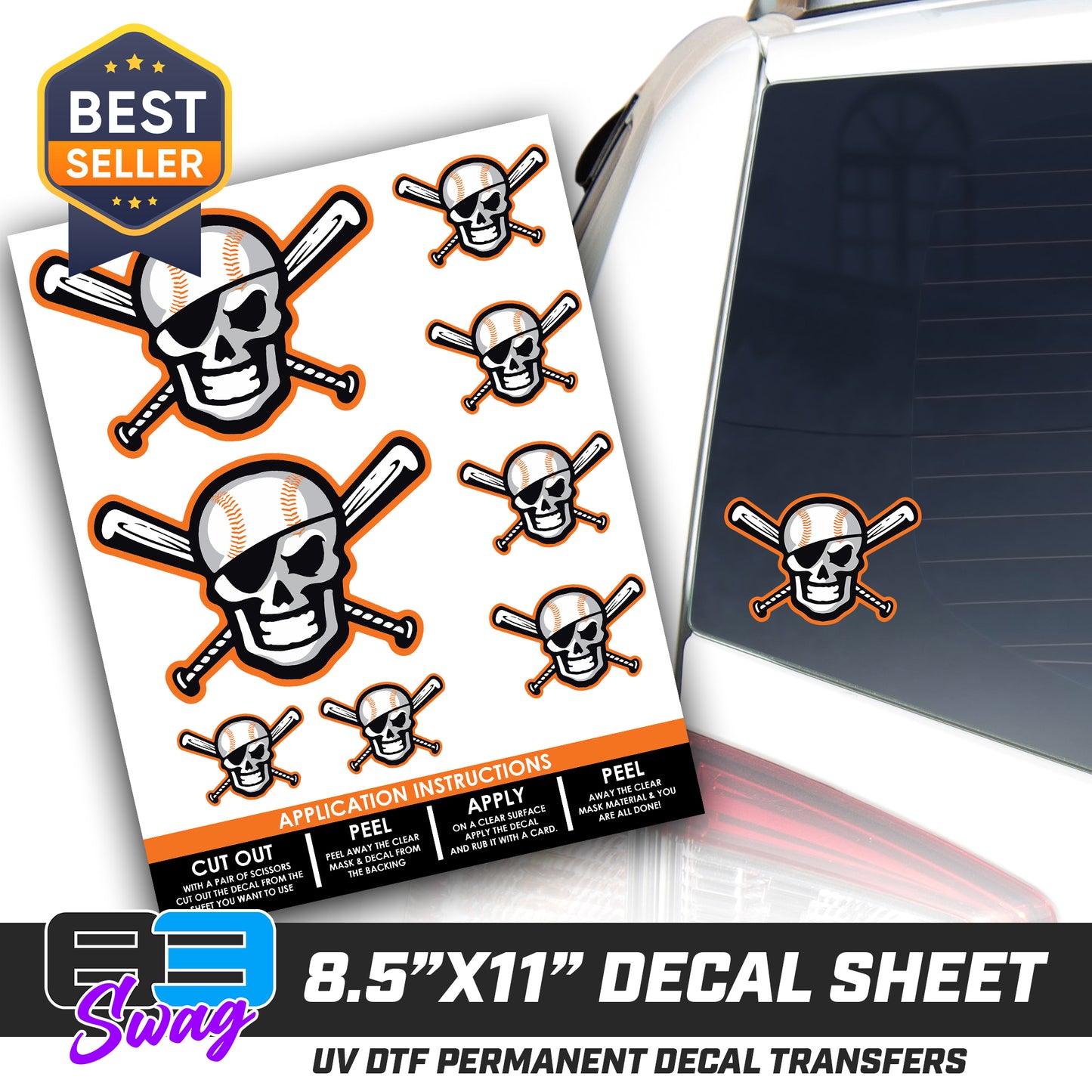 Logo Decal Pack Sheet - Hoover Hooligans Baseball