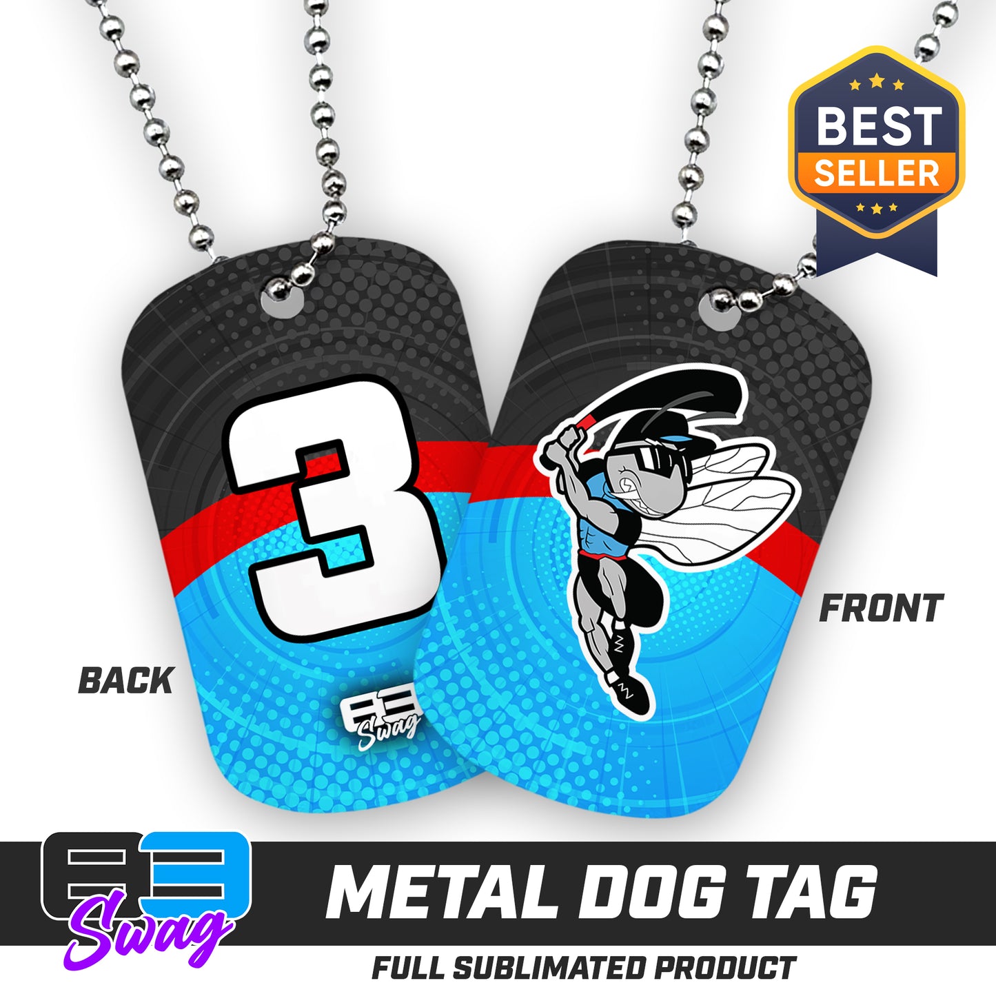 CUSTOM - Double Sided Dog Tag - NBC Gnats Baseball