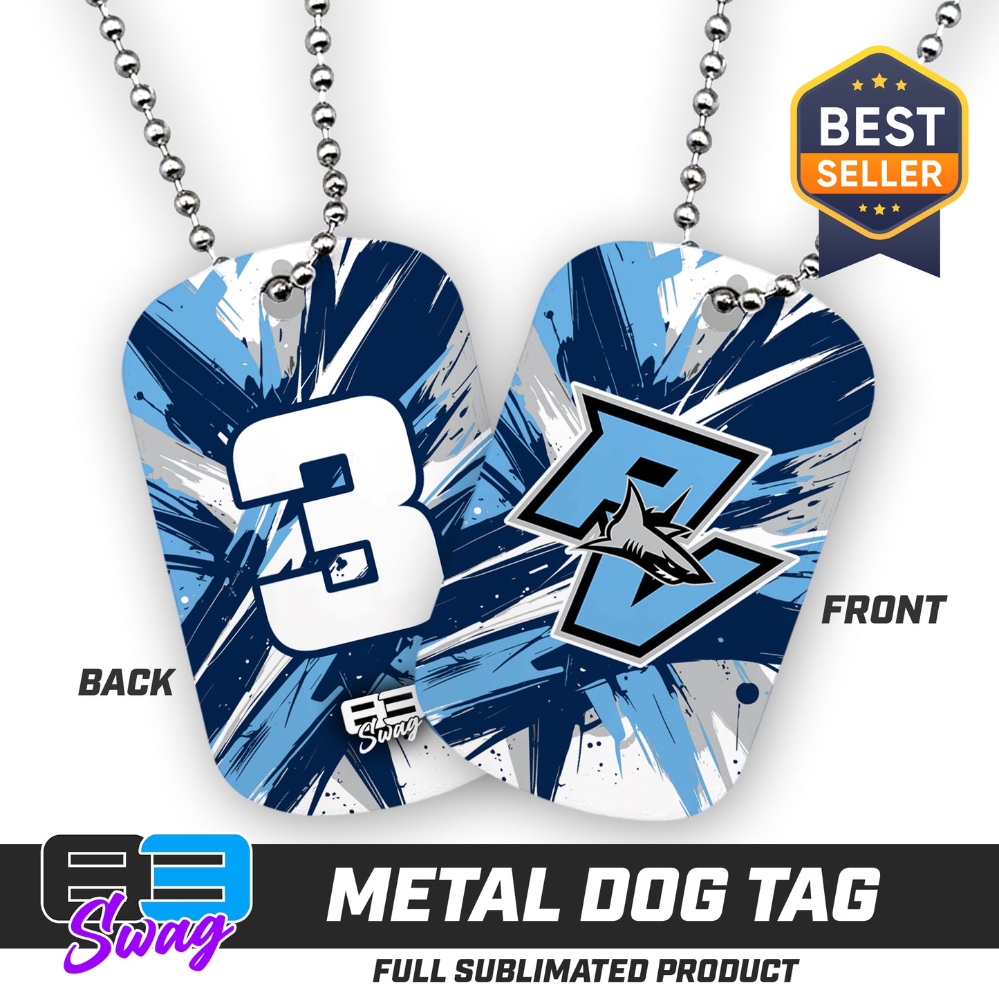 Double Sided Dog Tag - Ponte Vedra Sharks Baseball 2026 Version