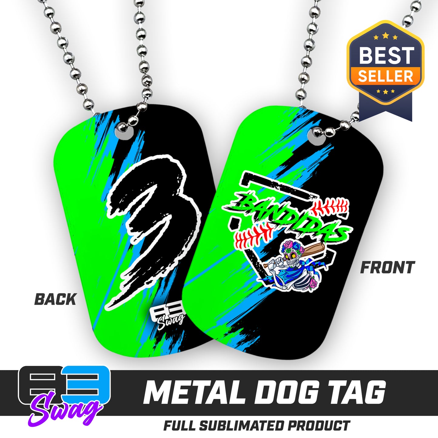 Double Sided Dog Tag - Baker Bandidas Softball