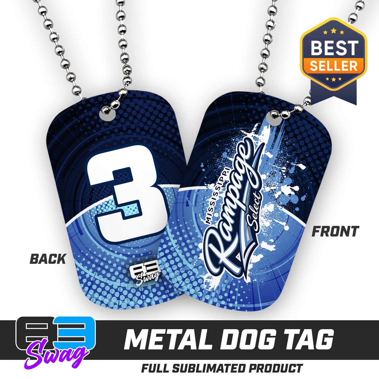 CUSTOM - Double Sided Dog Tag - Mississippi Rampage Select Softball