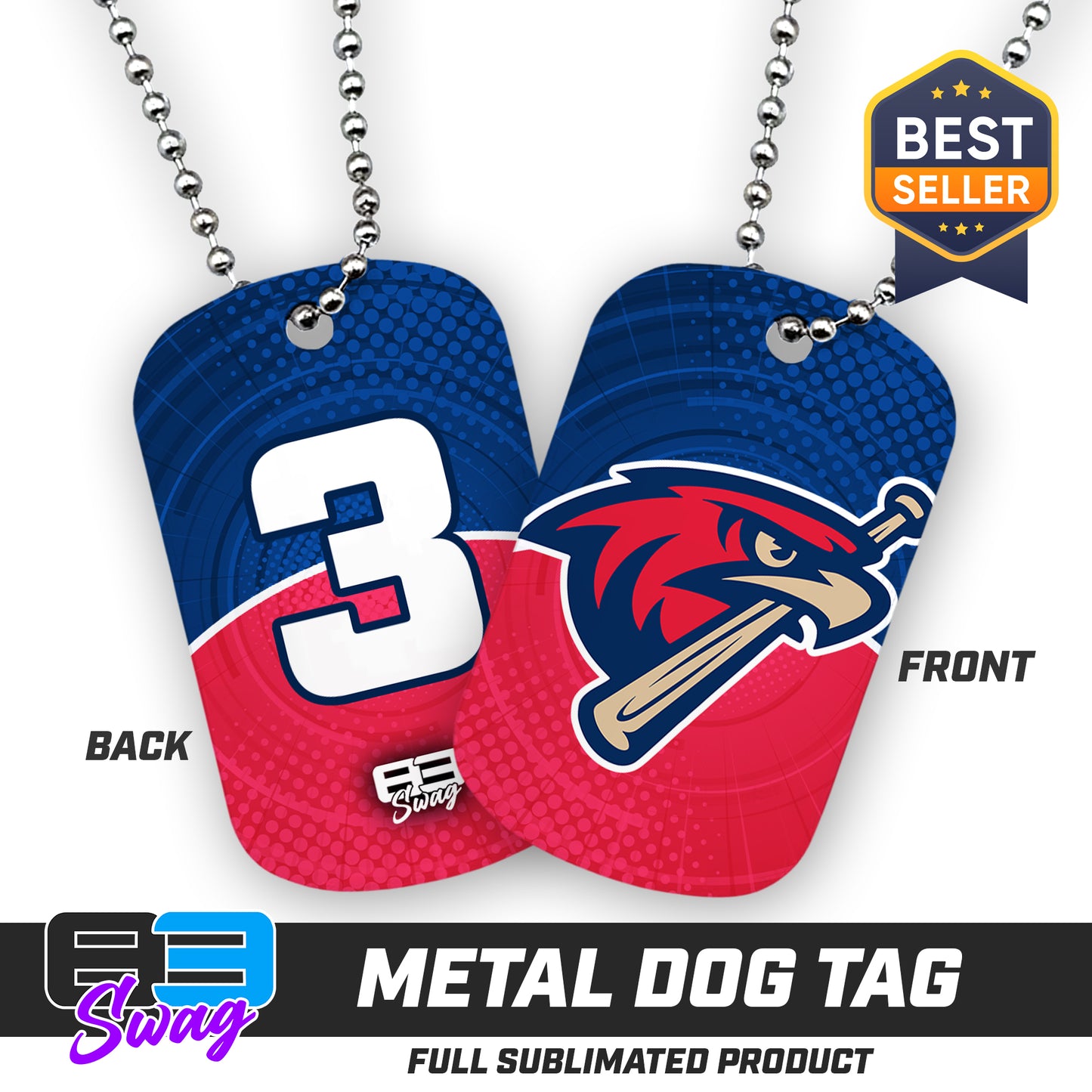 CUSTOM - Double Sided Dog Tag - MSA Redtails Baseball