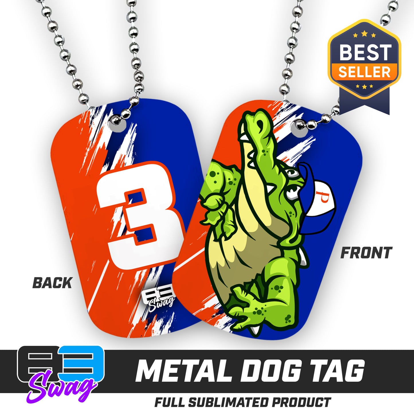 Double Sided Dog Tag - Palatka TailGators Baseball - 2024 FALL EDITION