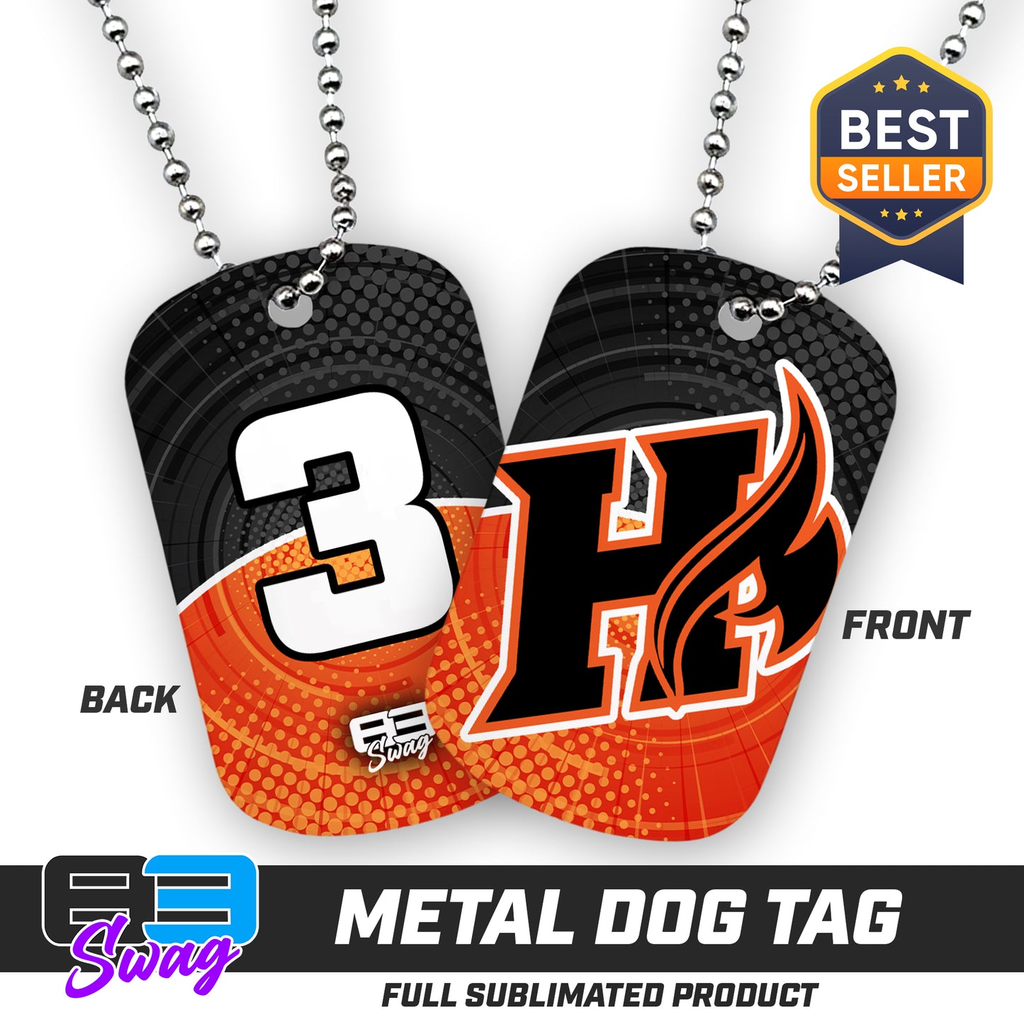 CUSTOM - Double Sided Dog Tag - Harrisburg Heat Softball