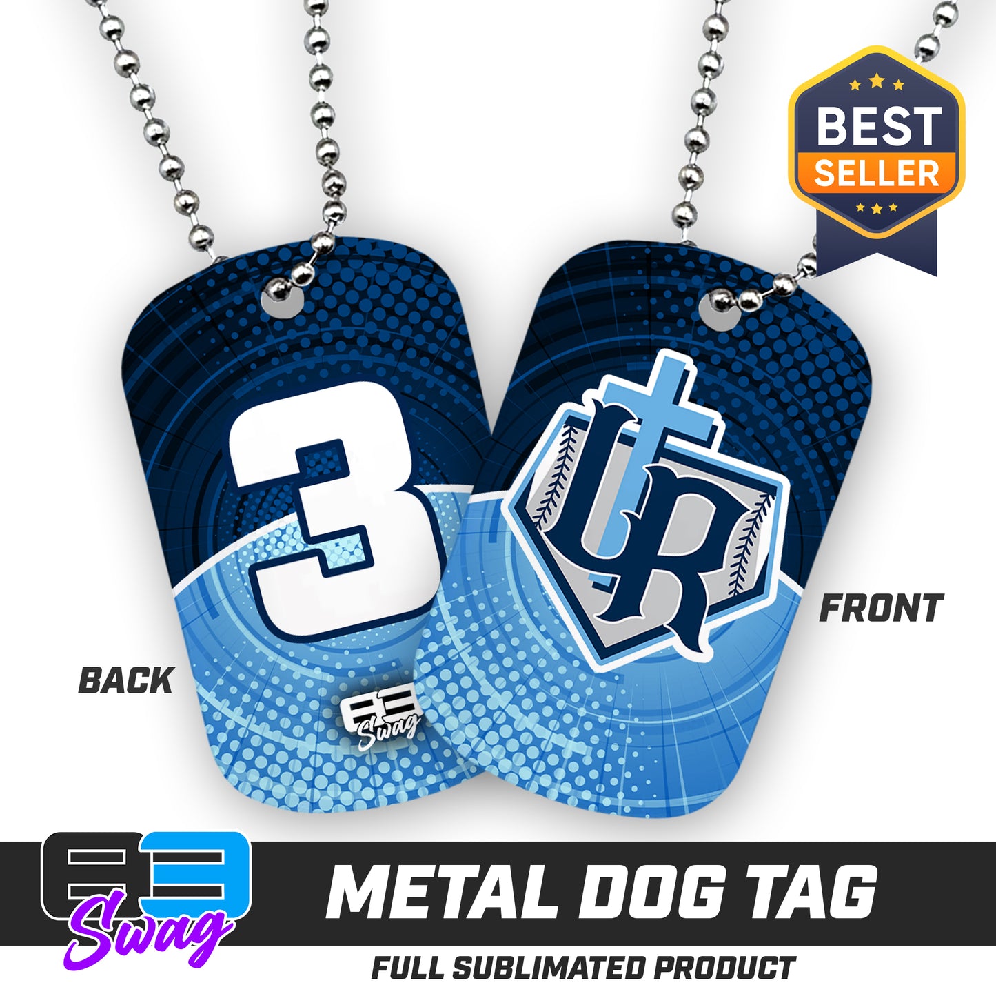CUSTOM - Double Sided Dog Tag - Reign Baseball