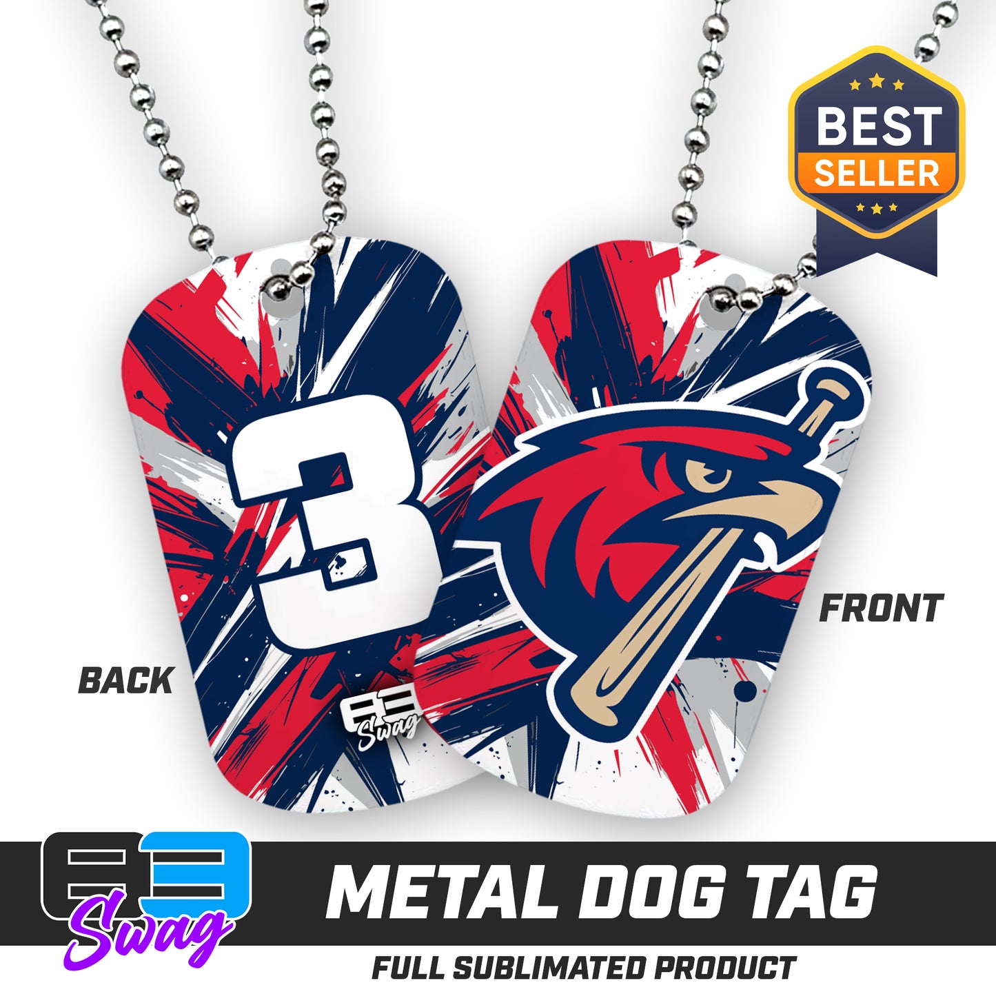 Double Sided Dog Tag - MSA Redtails Baseball