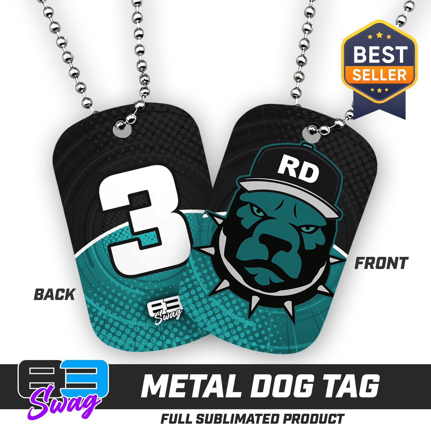 CUSTOM - Double Sided Dog Tag - Diamond Dawgs Baseball