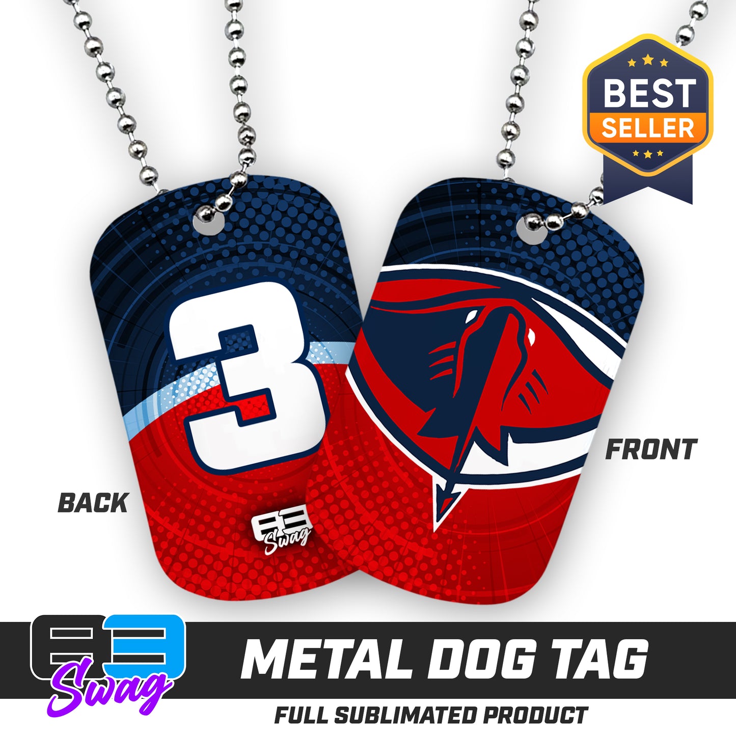 CUSTOM - Double Sided Dog Tag - Pasco Stingers Baseball