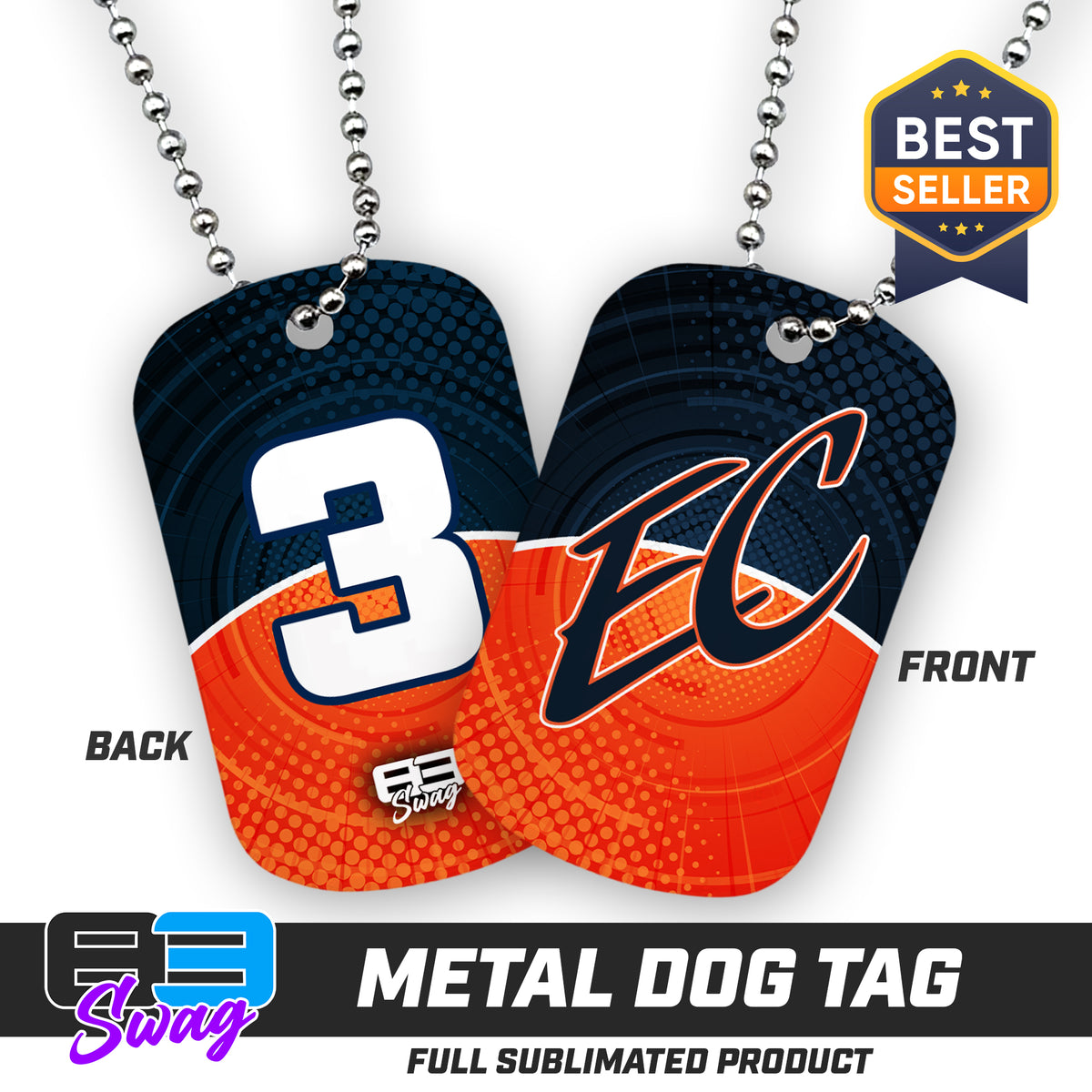 CUSTOM - Double Sided Dog Tag - EC Bullets Softball