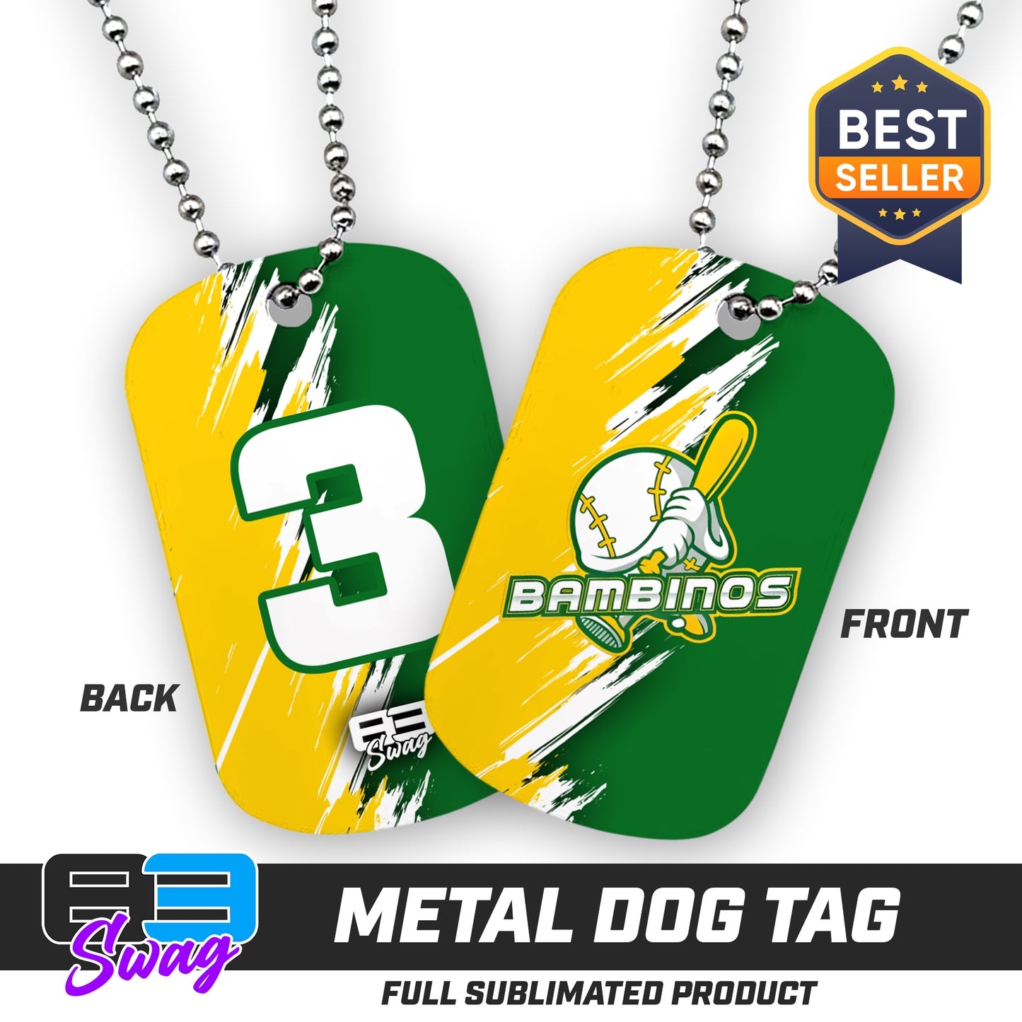 Double Sided Dog Tag - Bambinos Baseball