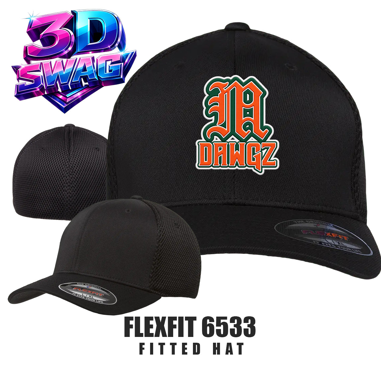 Miami Metro Dawgz - Flexfit 6533 Adult Ultrafibre and Airmesh Cap