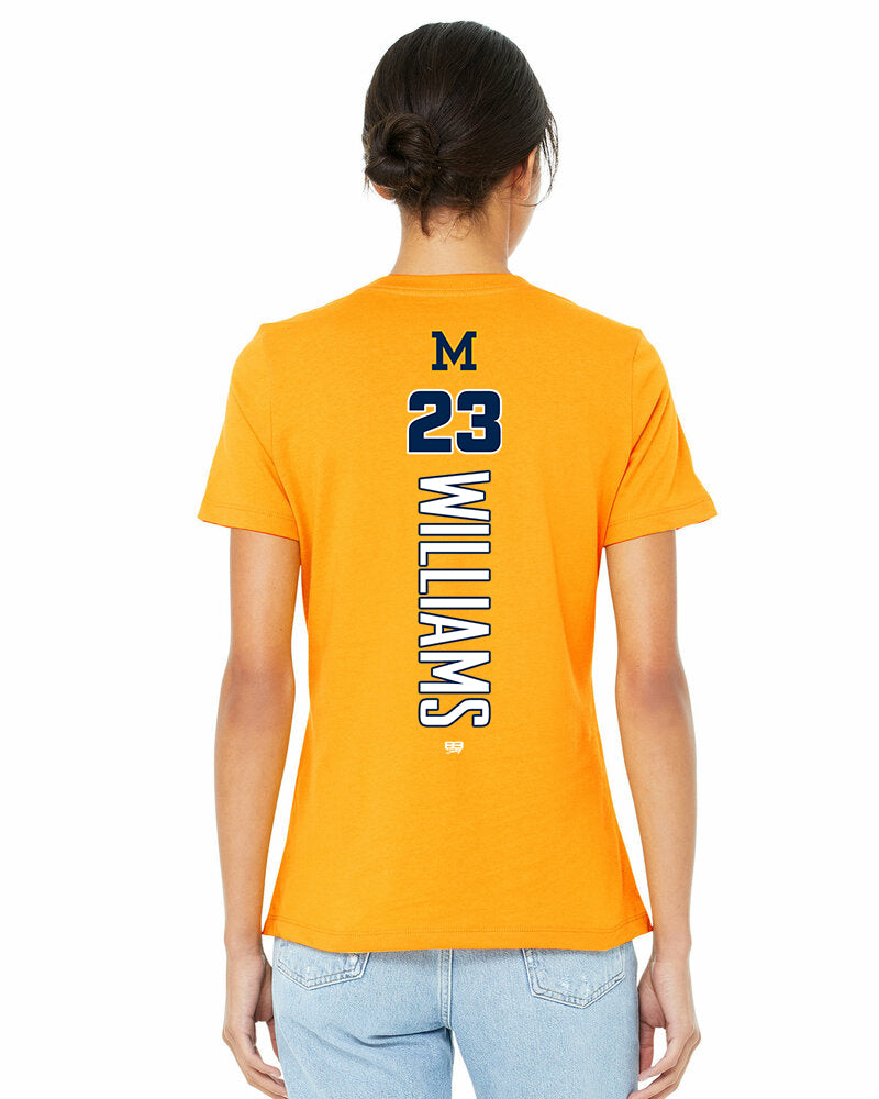 Bella + Canvas B6400 Women's Relaxed Jersey Short-Sleeve T-Shirt - Midland Baseball