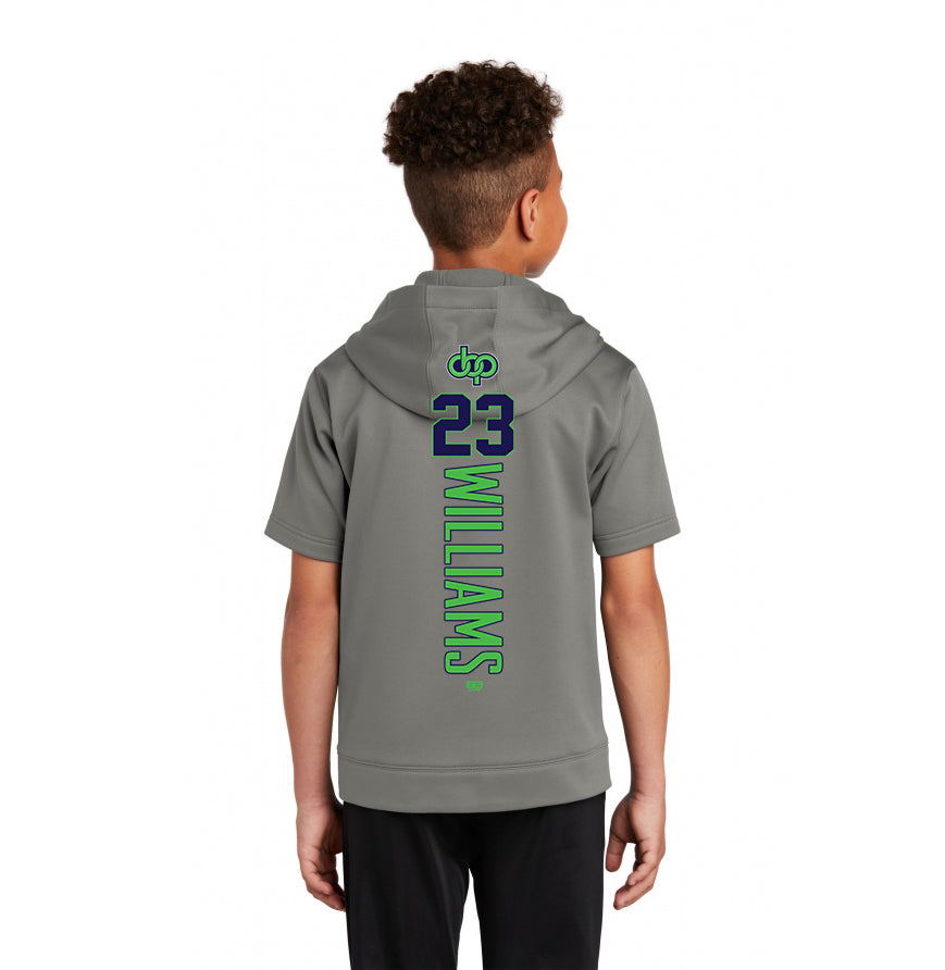 Sport-Tek Youth Sport-Wick Fleece Short Sleeve Hooded Pullover YST251 - OBP
