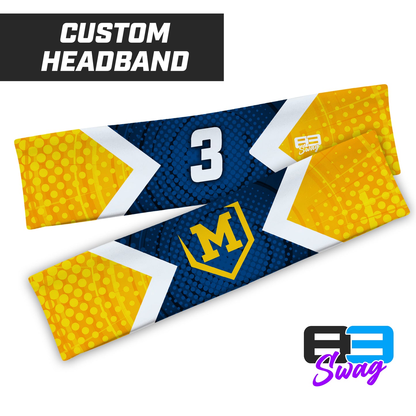 CUSTOM - Sports Headband - Midland Bandits Baseball