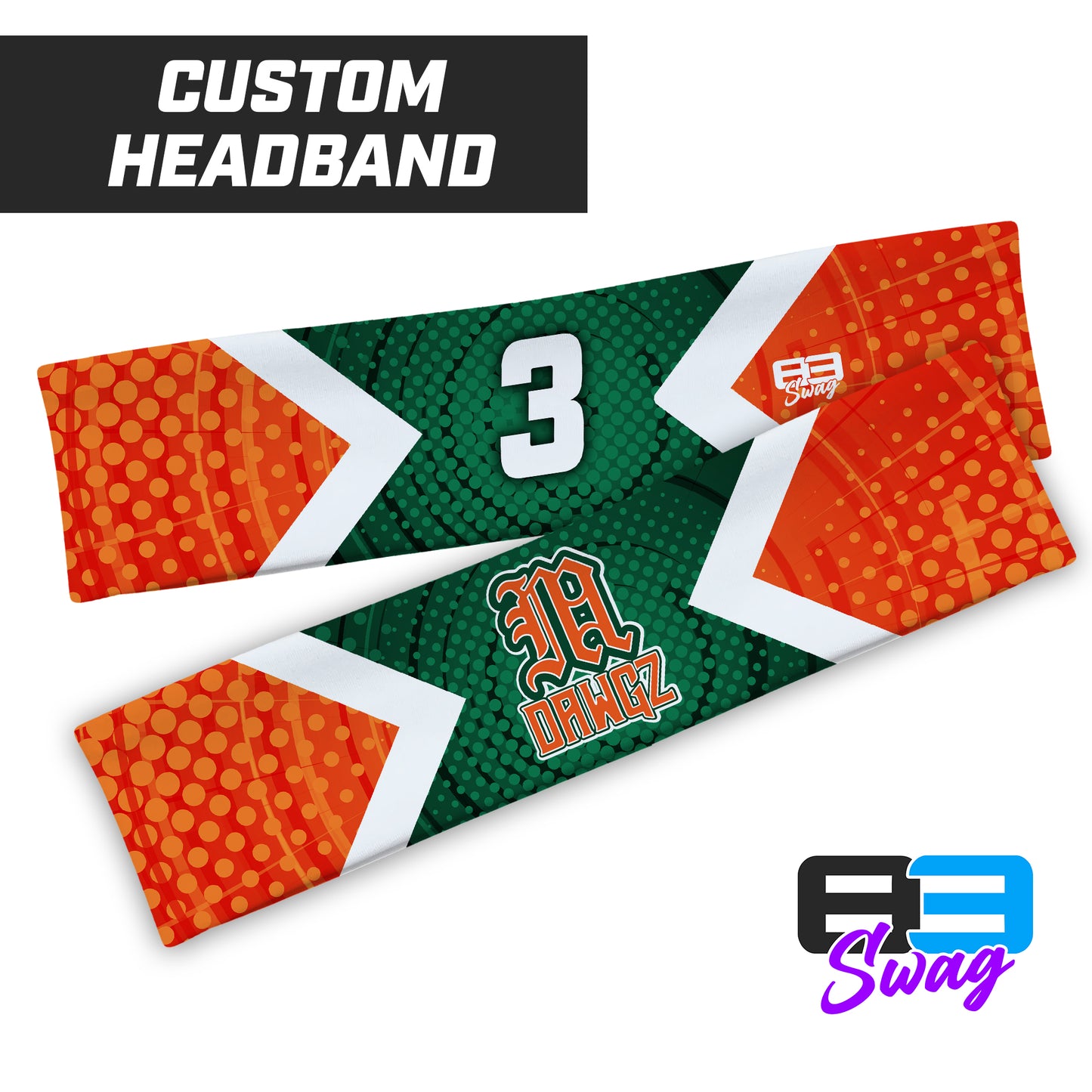 CUSTOM - Sports Headband - Miami Metro Dawgz