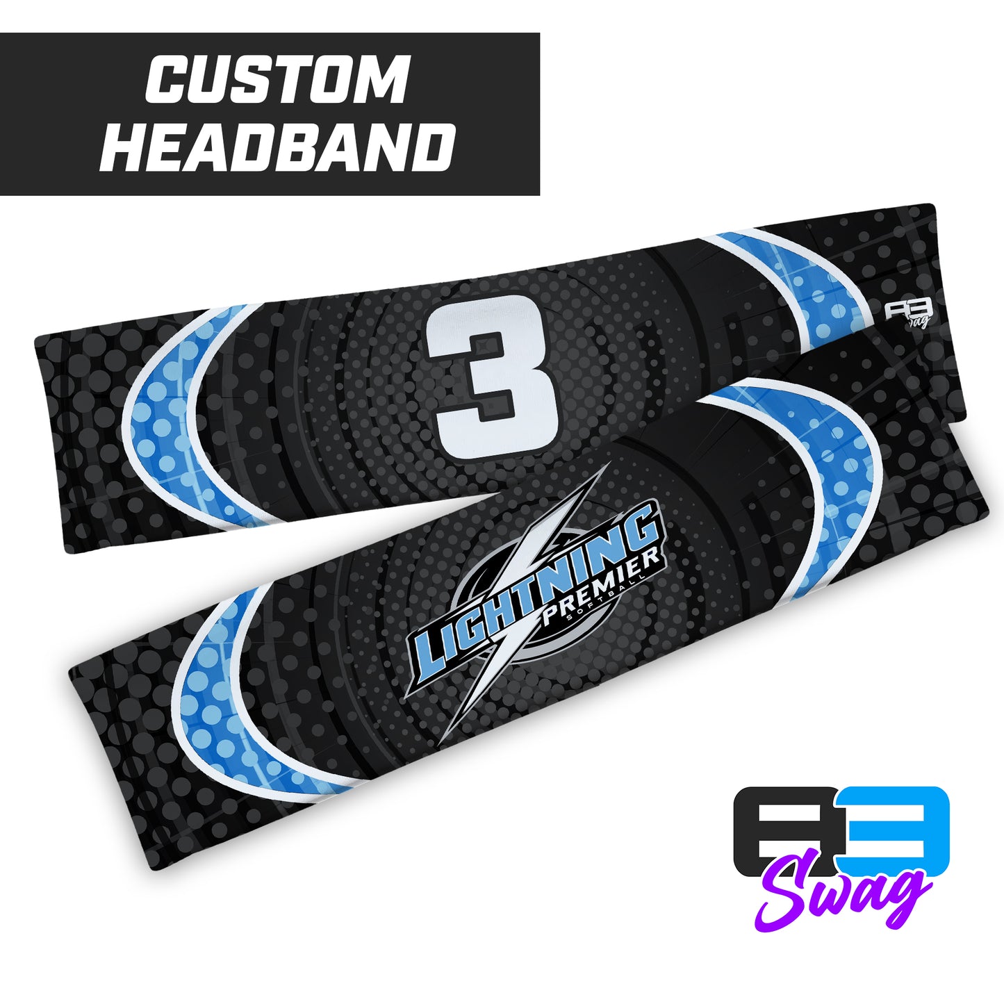 CUSTOM - Sports Headband - Lightning Premier Softball