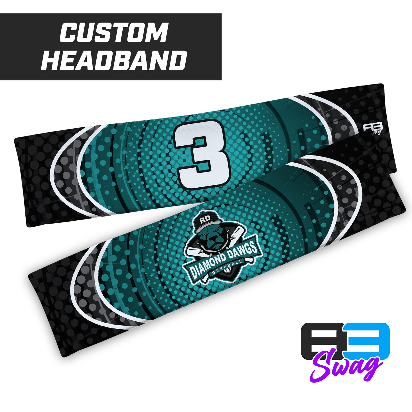 CUSTOM - Sports Headband - Diamond Dawgs Baseball
