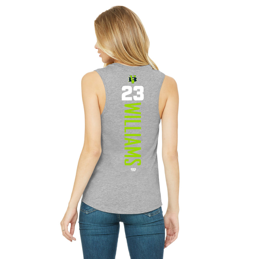 Bella + Canvas B6003 Women's Jersey Muscle Tank - VB Bombers Baseball