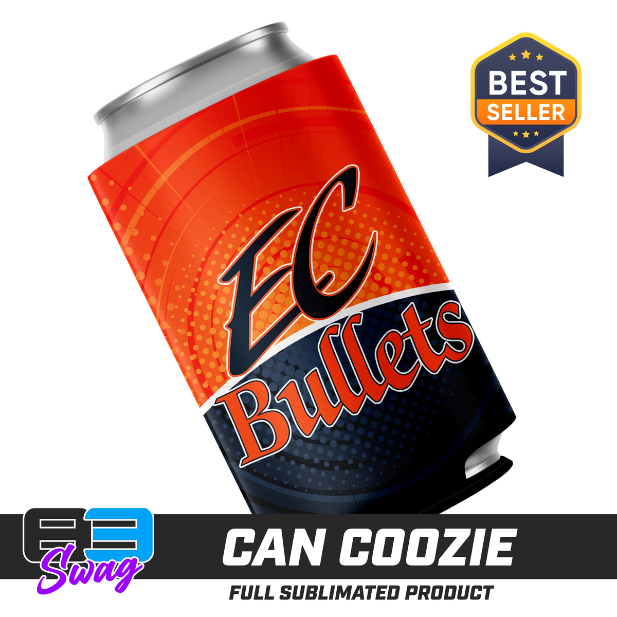 CUSTOM - Can Coozie - EC Bullets Softball