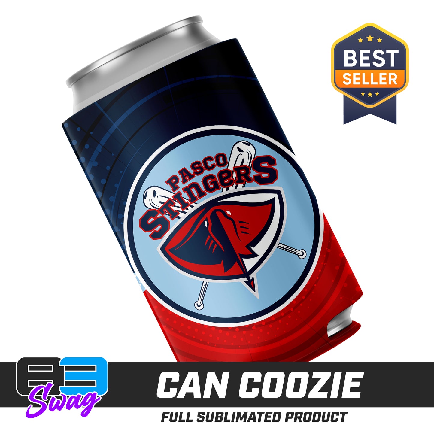 CUSTOM - Can Coozie - Pasco Stingers Baseball