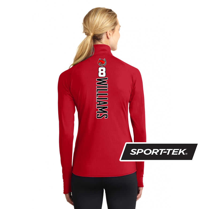 Sport-Tek Women's Sport-Wick Stretch 1-2-Zip Pullover - Stillwater Hockey