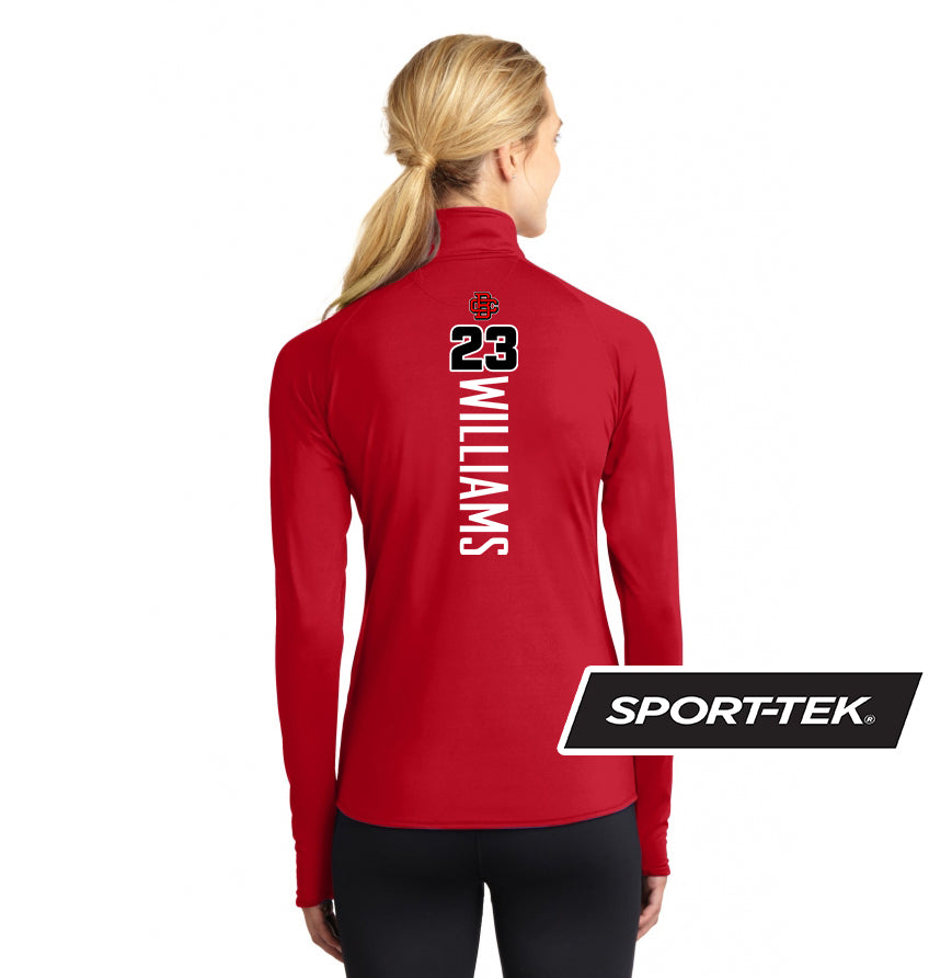 Sport-Tek Women's Sport-Wick Stretch 1-2-Zip Pullover - Creeks Baseball Club - CBC