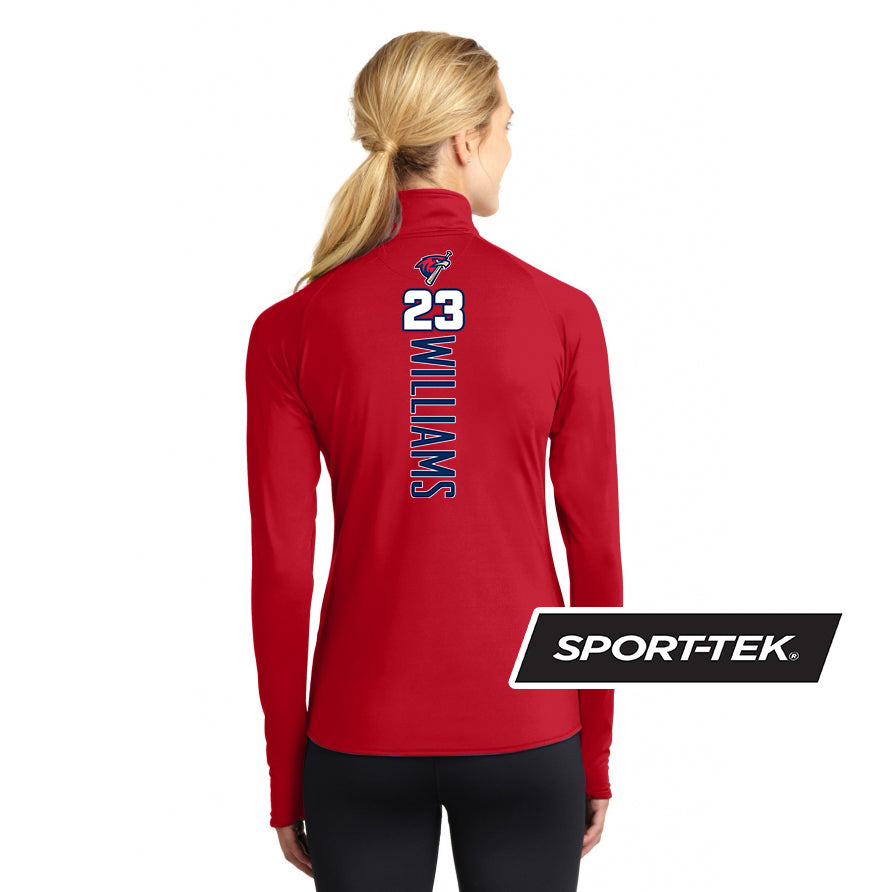 Sport-Tek Women's Sport-Wick Stretch 1-2-Zip Pullover - MSA Redtails Baseball