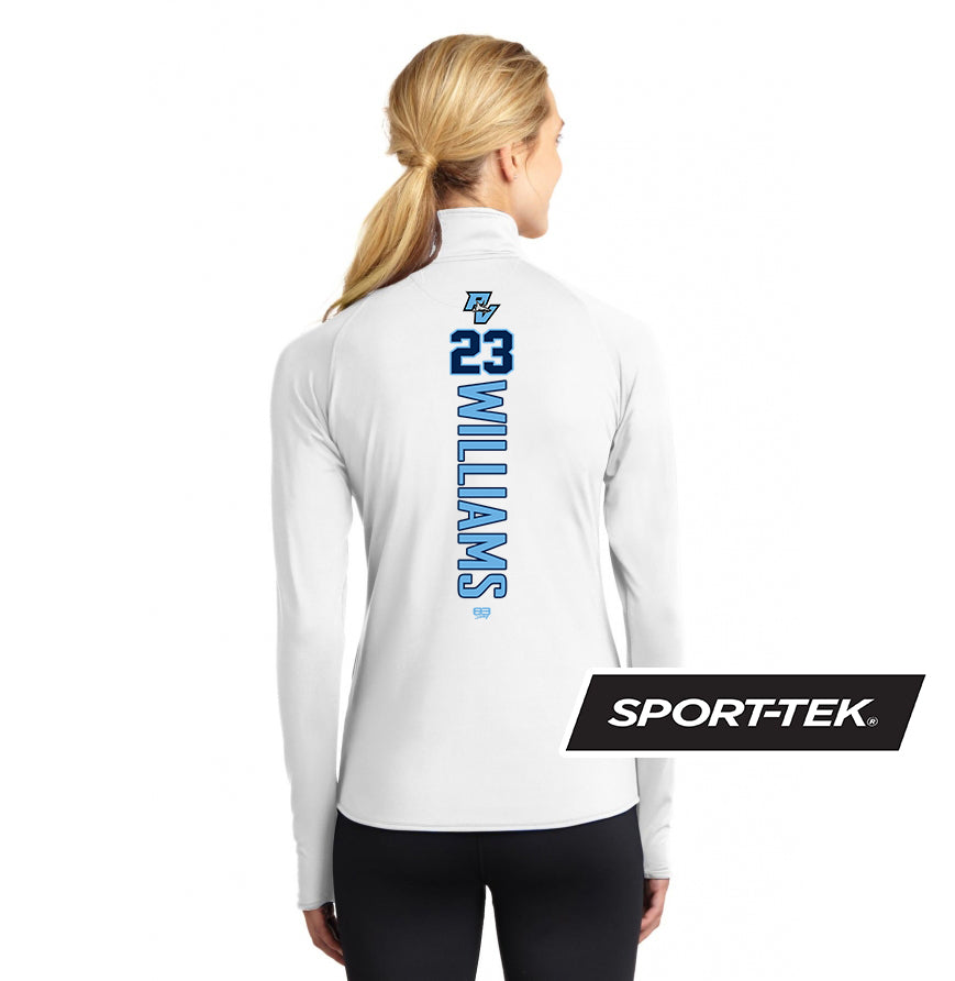 Sport-Tek Women's Sport-Wick Stretch 1-2-Zip Pullover - PVAA Sharks