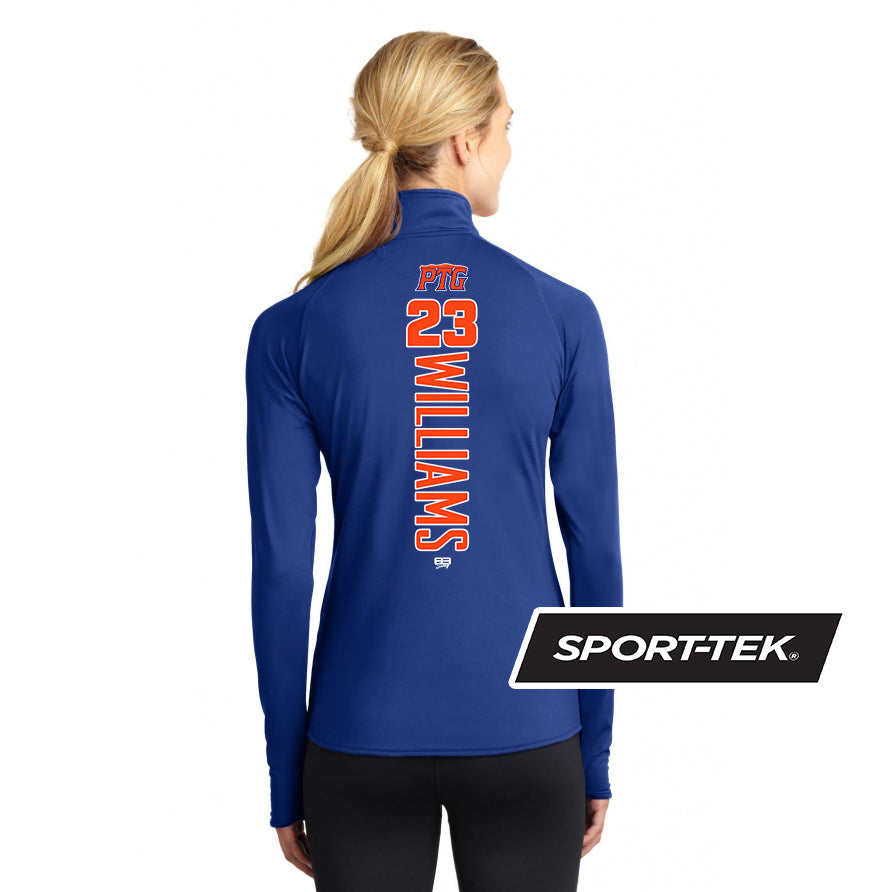 Sport-Tek Women's Sport-Wick Stretch 1-2-Zip Pullover - Palatka TailGators Baseball