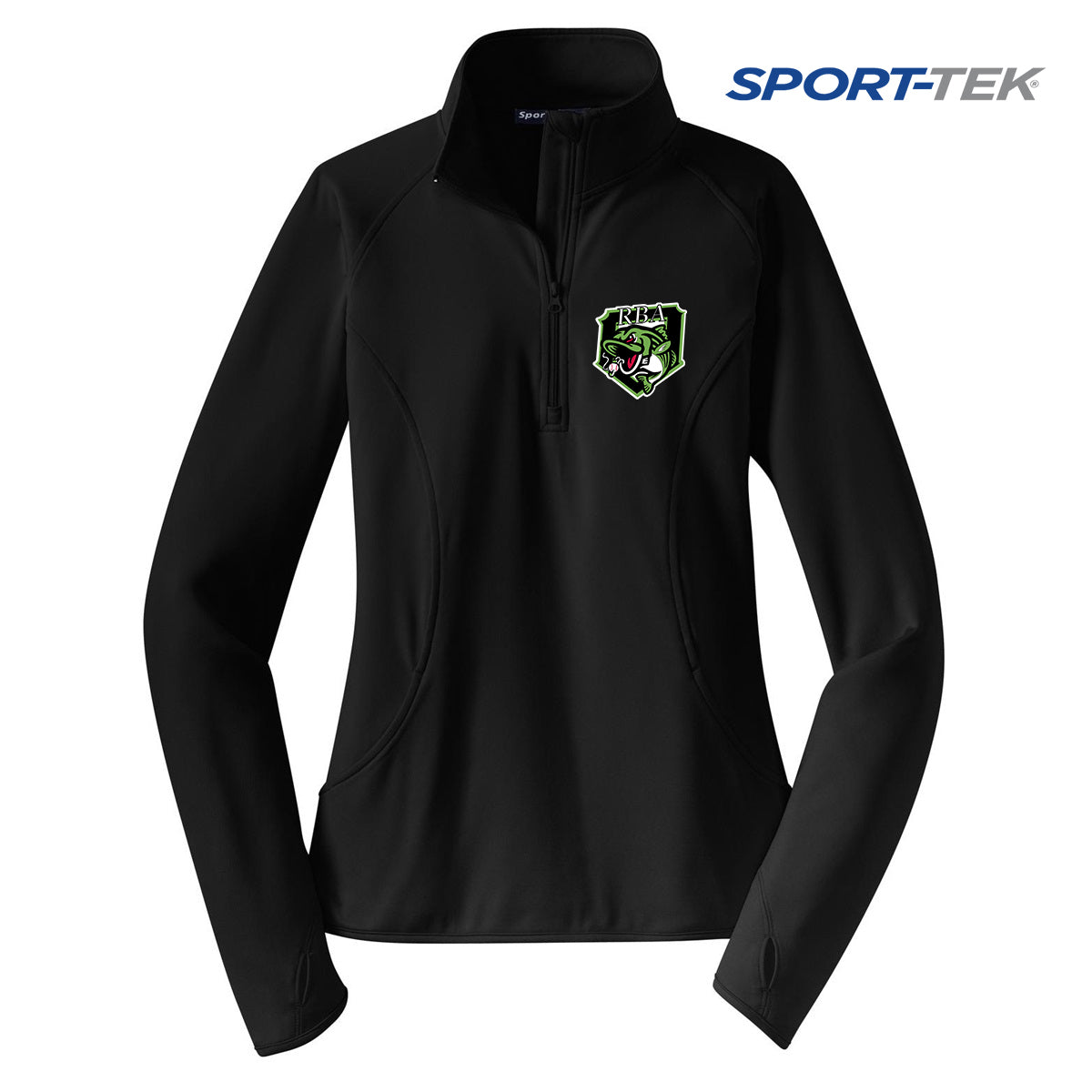 Sport-Tek Women's Sport-Wick Stretch 1-2-Zip Pullover - RBA Stripers Baseball