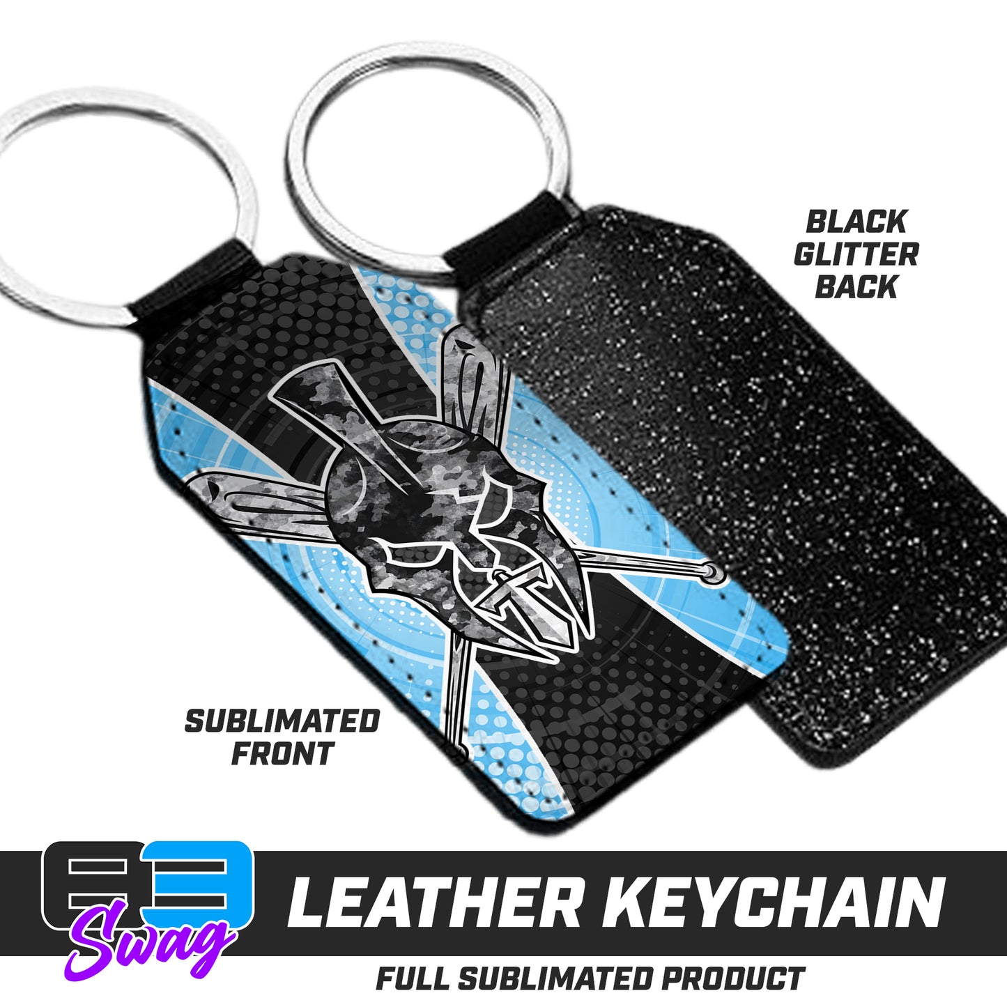 CUSTOM - 3.15" x 1.65" Leather Keychain - St. Johns Titans Baseball