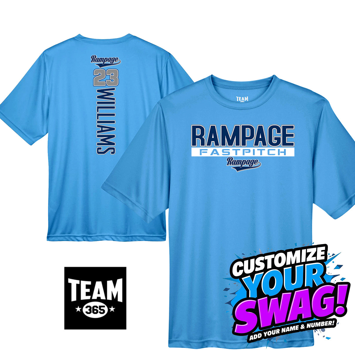 GAME TIME - Team 365 Youth & Men's Zone Performance T-Shirt - Mississippi Rampage