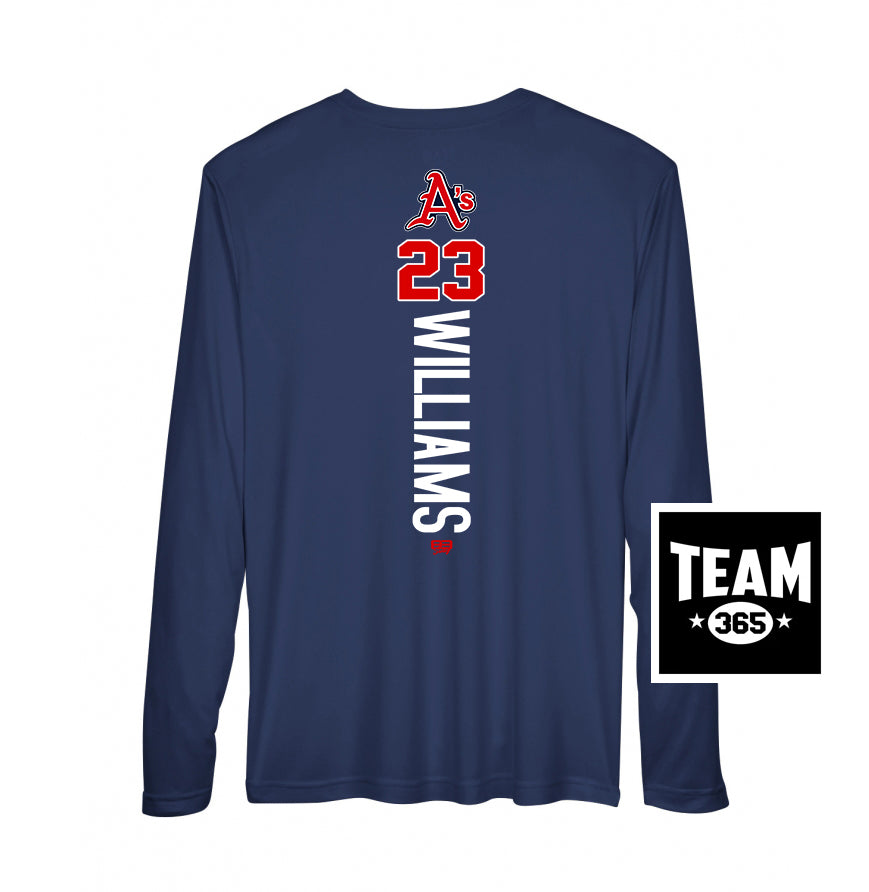 Team 365 Youth & Men's Zone Performance Long-Sleeve T-Shirt - Little Rock A's Baseball
