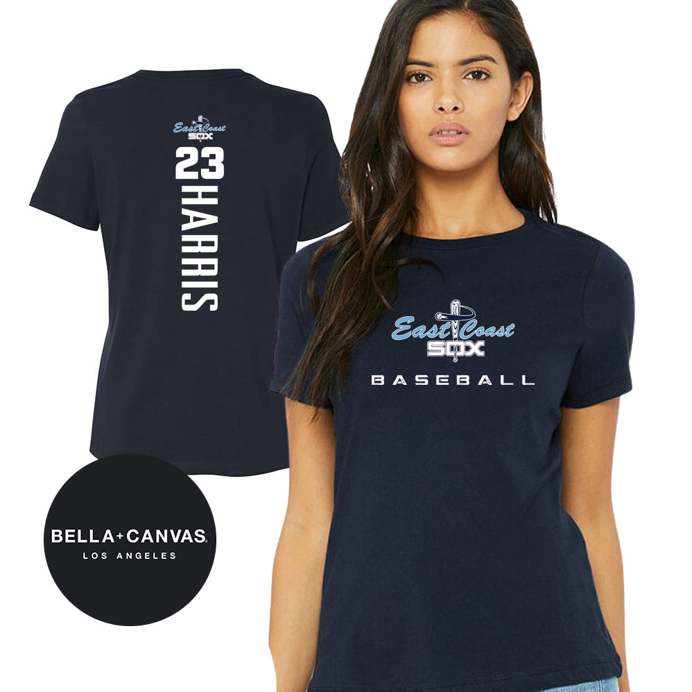 Bella + Canvas B6400 Women's Relaxed Jersey Short-Sleeve T-Shirt - East Coast Sox Baseball