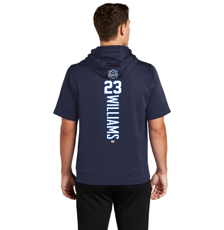 Sport-Tek Sport-Wick Fleece Short Sleeve Hooded Pullover ST251 - LBK Outlaws Baseball