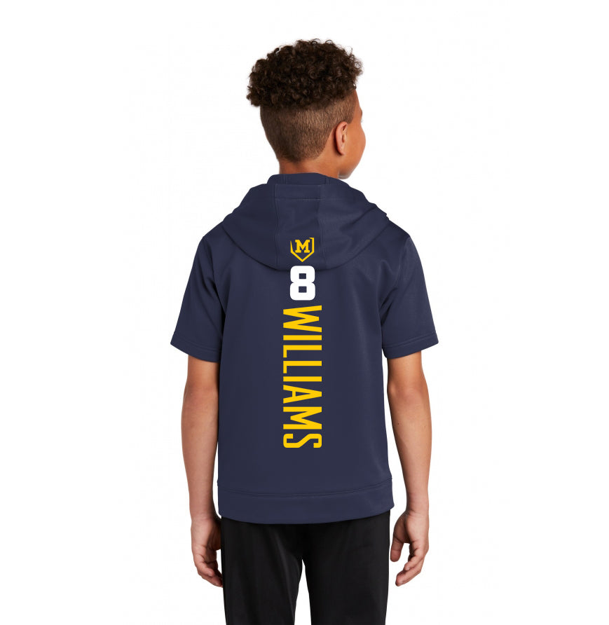 Sport-Tek Youth Sport-Wick Fleece Short Sleeve Hooded Pullover YST251 - Midland Bandits Baseball