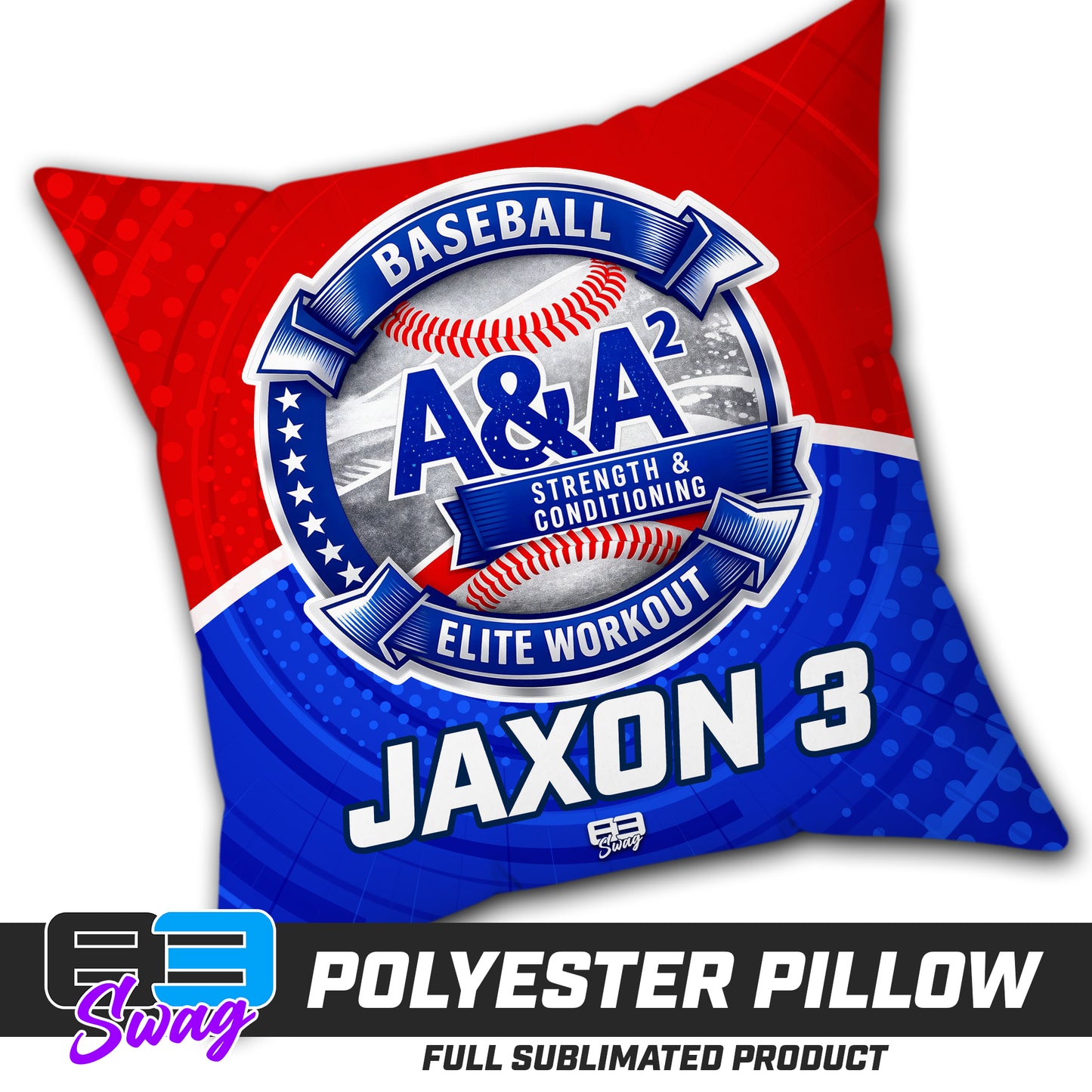 CUSTOM - Double Sided Polyester Square Pillow - A&A Baseball Elite
