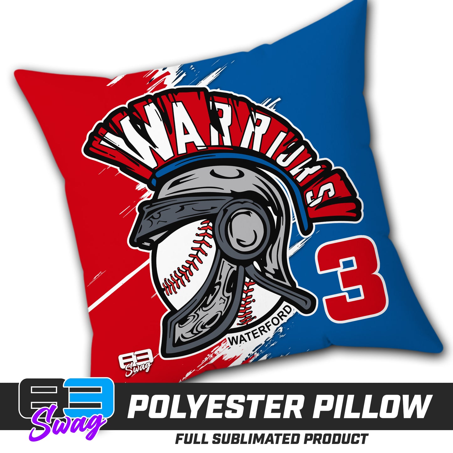 Double Sided Polyester Square Pillow - Waterford Warriors - 2024 Fall Edition