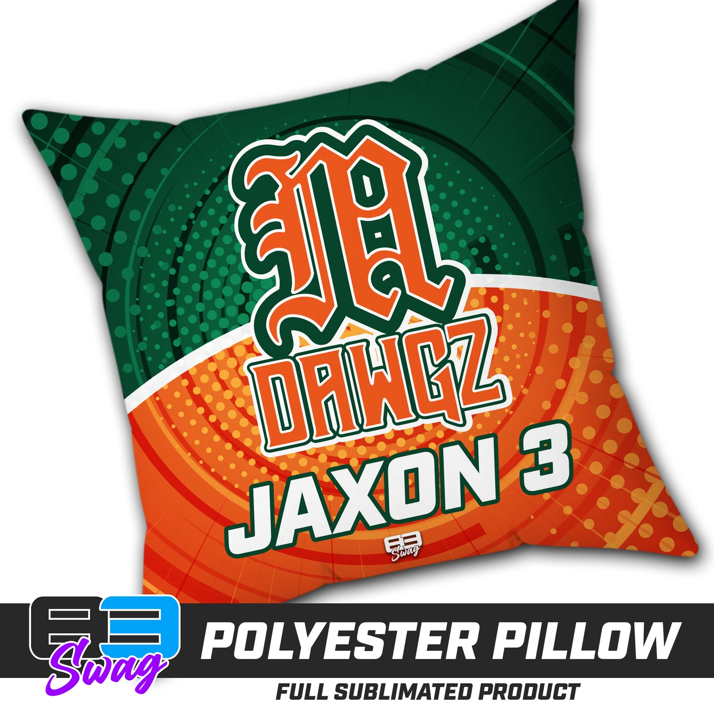 CUSTOM - Double Sided Polyester Square Pillow - Miami Metro Dawgz