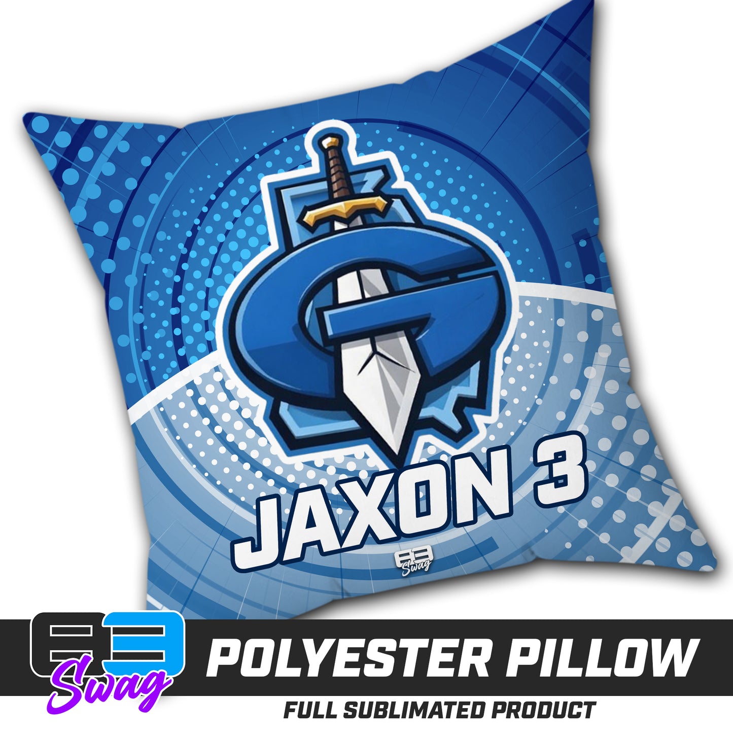 CUSTOM - Double Sided Polyester Square Pillow - Georgia Titans Elite Baseball
