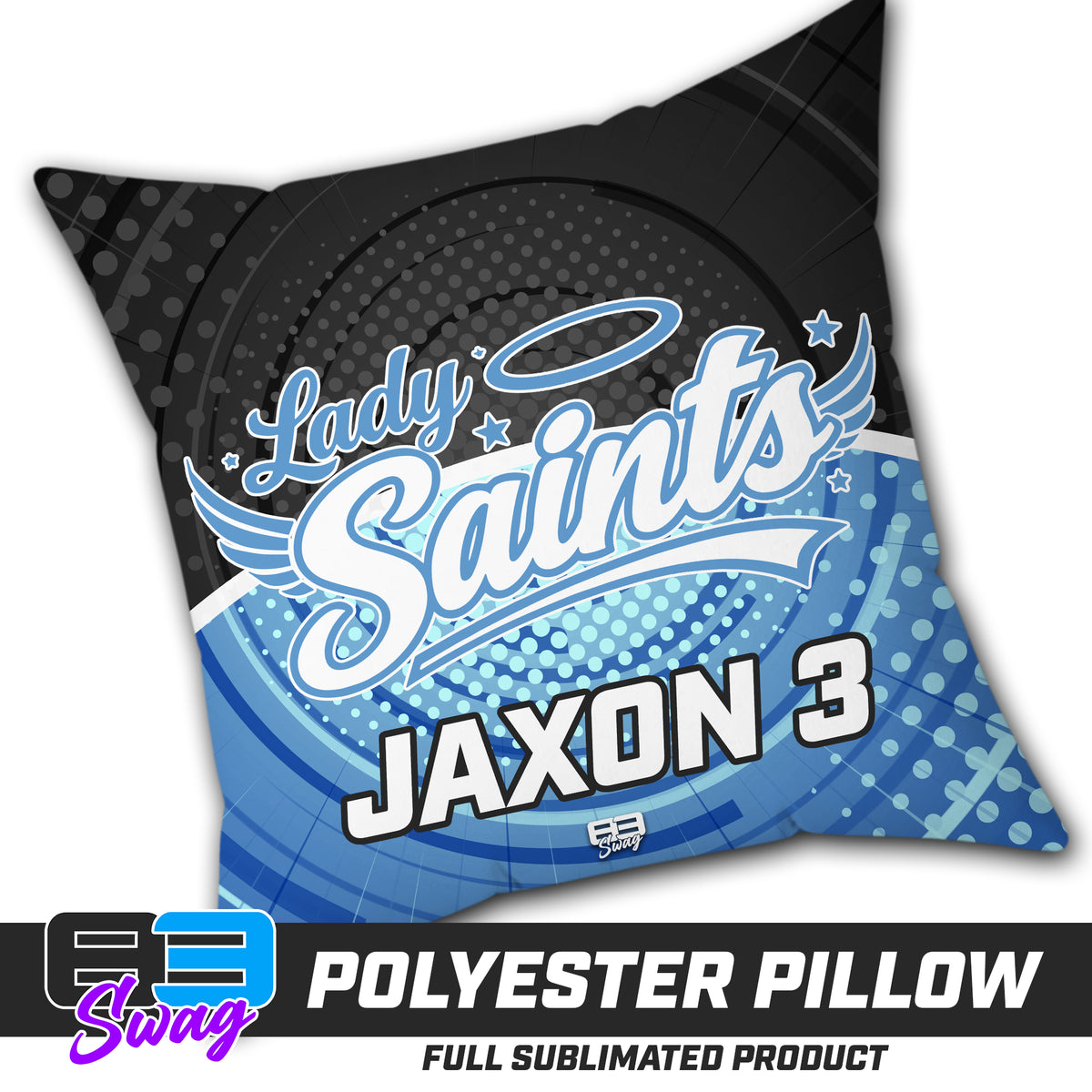 CUSTOM - Double Sided Polyester Square Pillow - Lady Saints Softball