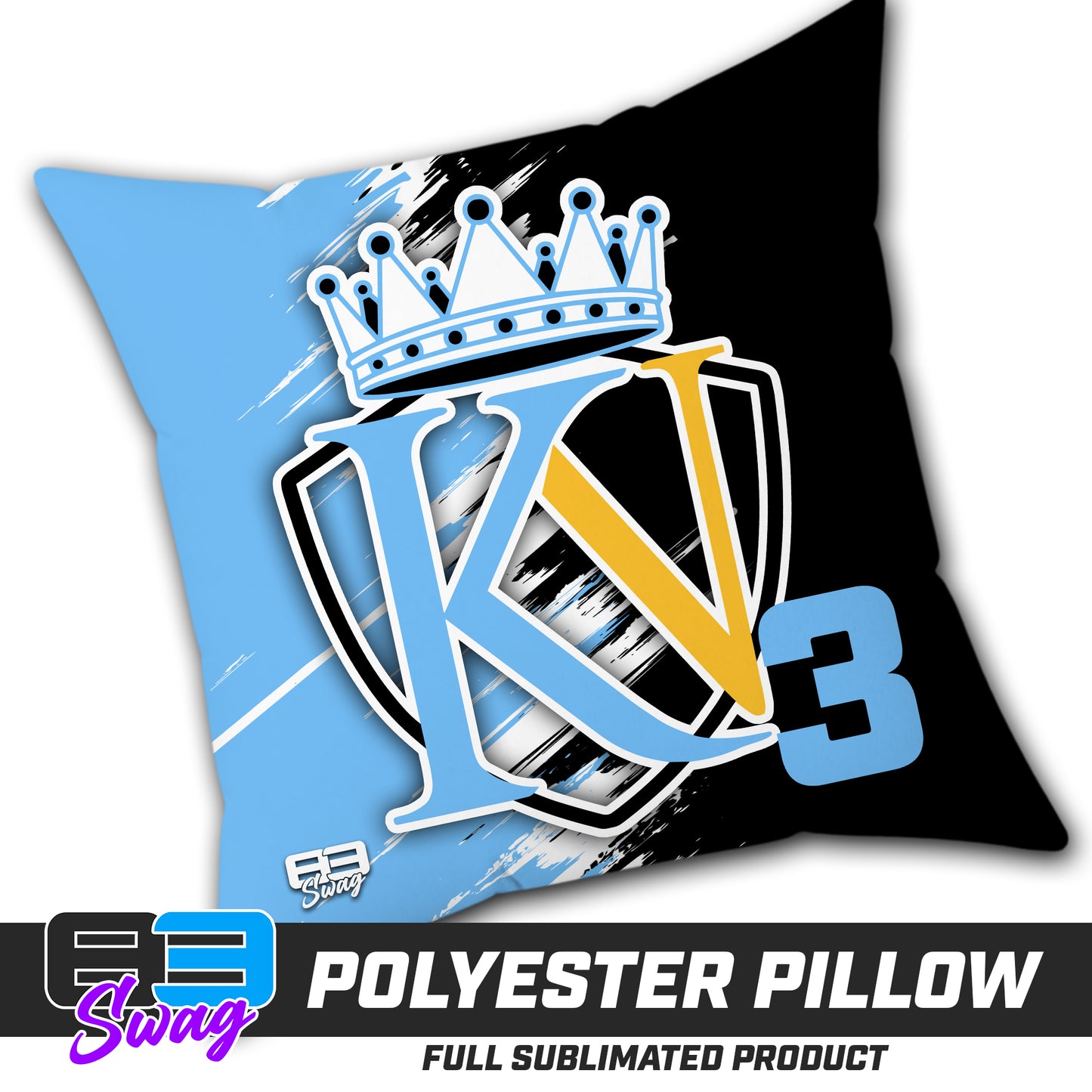 Double Sided Polyester Square Pillow - Kingdom Nation Baseball