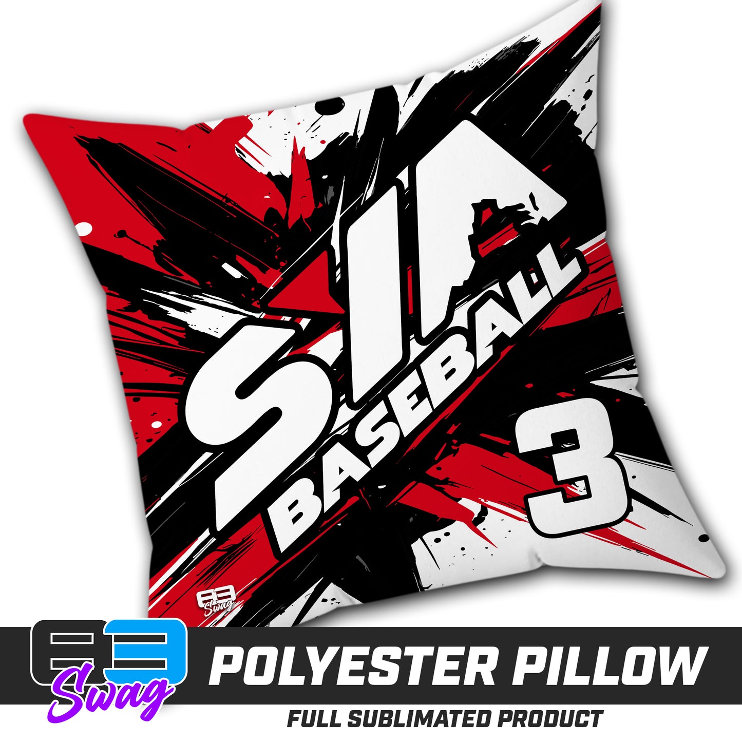 Double Sided Polyester Square Pillow - SYA Baseball