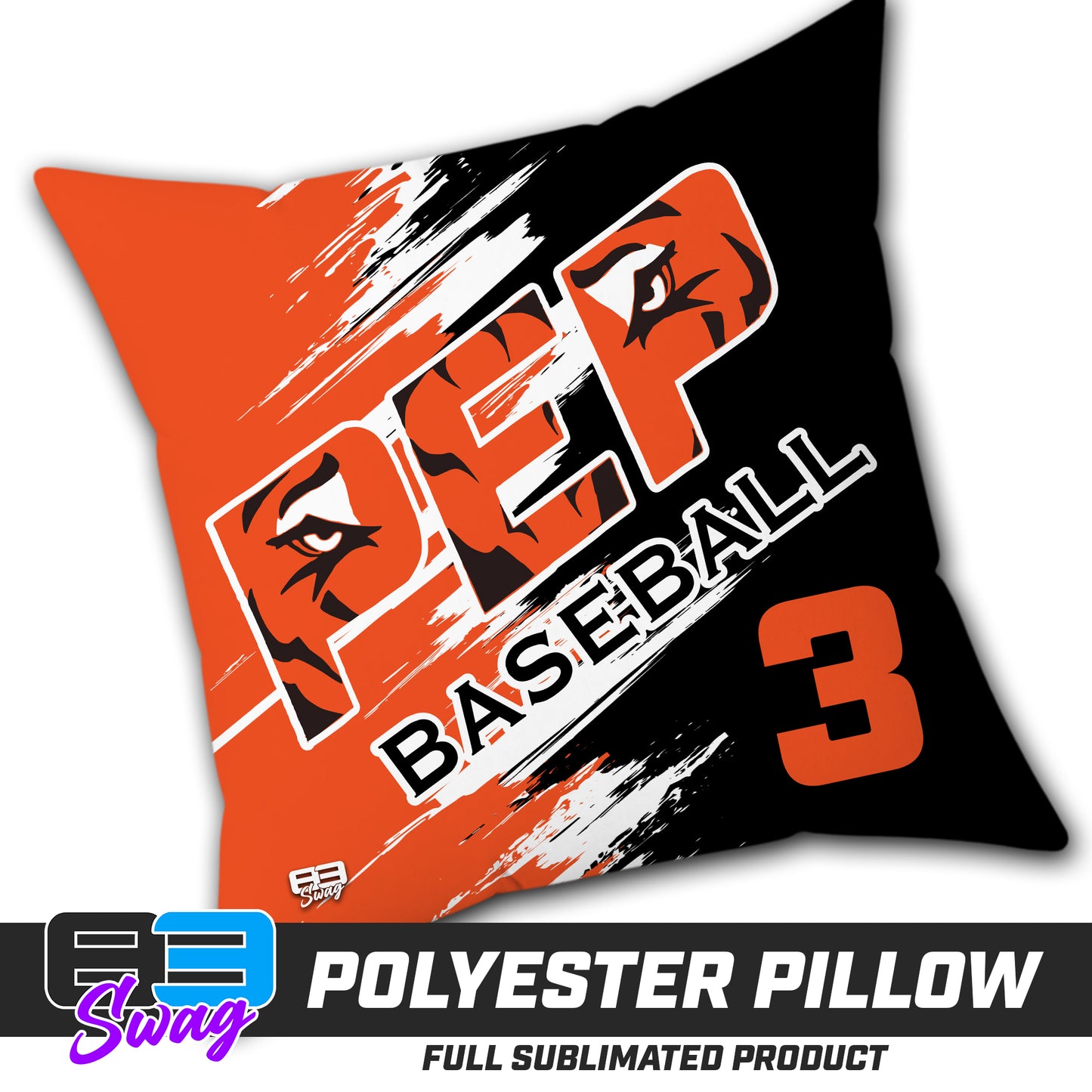 Double Sided Polyester Square Pillow - PEP Tigers Baseball