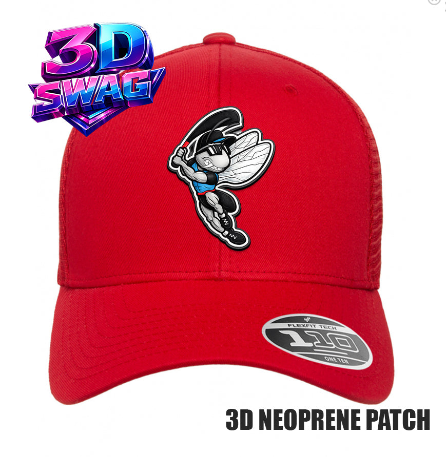 NBC GNATS - 3D PATCH TEAM HATS - Flexfit 110M Mesh Hat